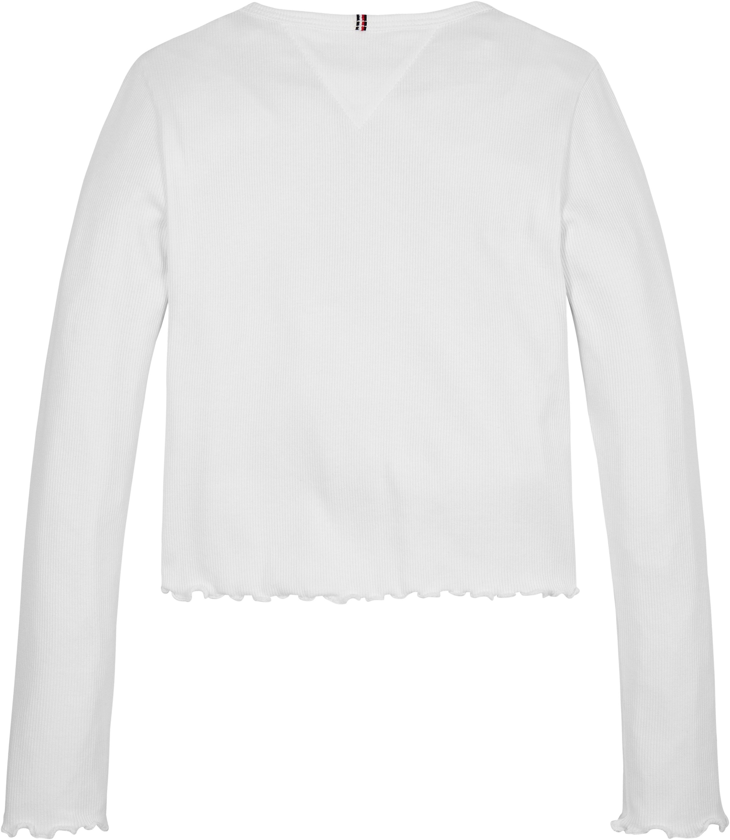 Tommy Hilfiger Langarmshirt »ESSENTIAL RIB TOP L/S« mit Babylock Saum