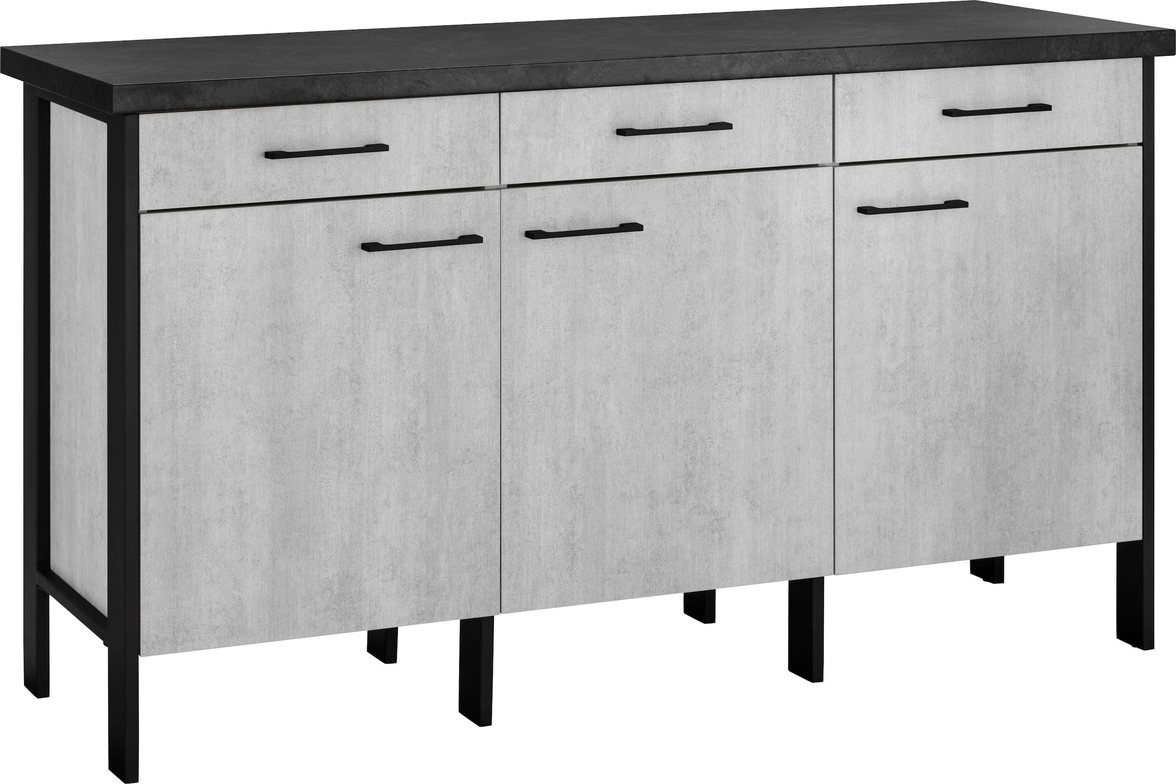 OPTIFIT Unterschrank "Tokio", 158 cm breit, mit Stahlgestell, mit Vollauszug, Sideboard mit Stauraum