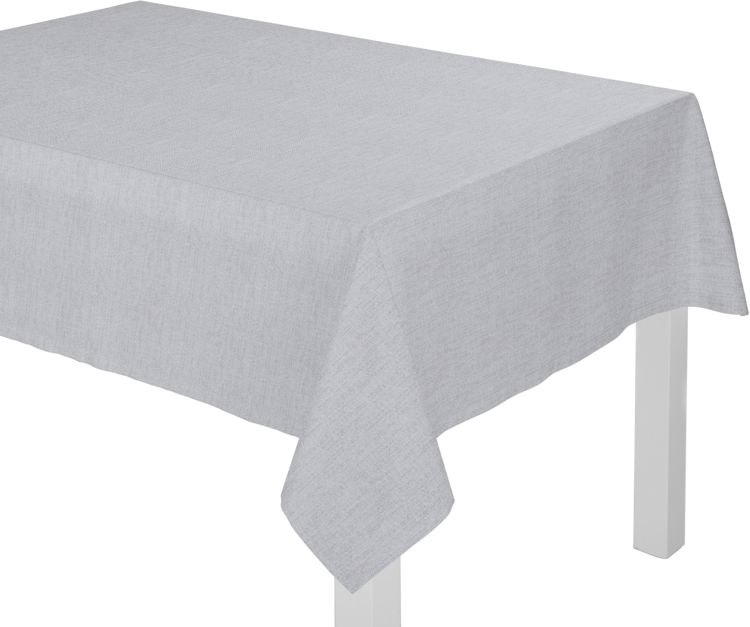 Tischdecke WIRTH, B:220cm L:130cm, grau, Baumwolle, Polyester, Tischdecken, "Torbole"