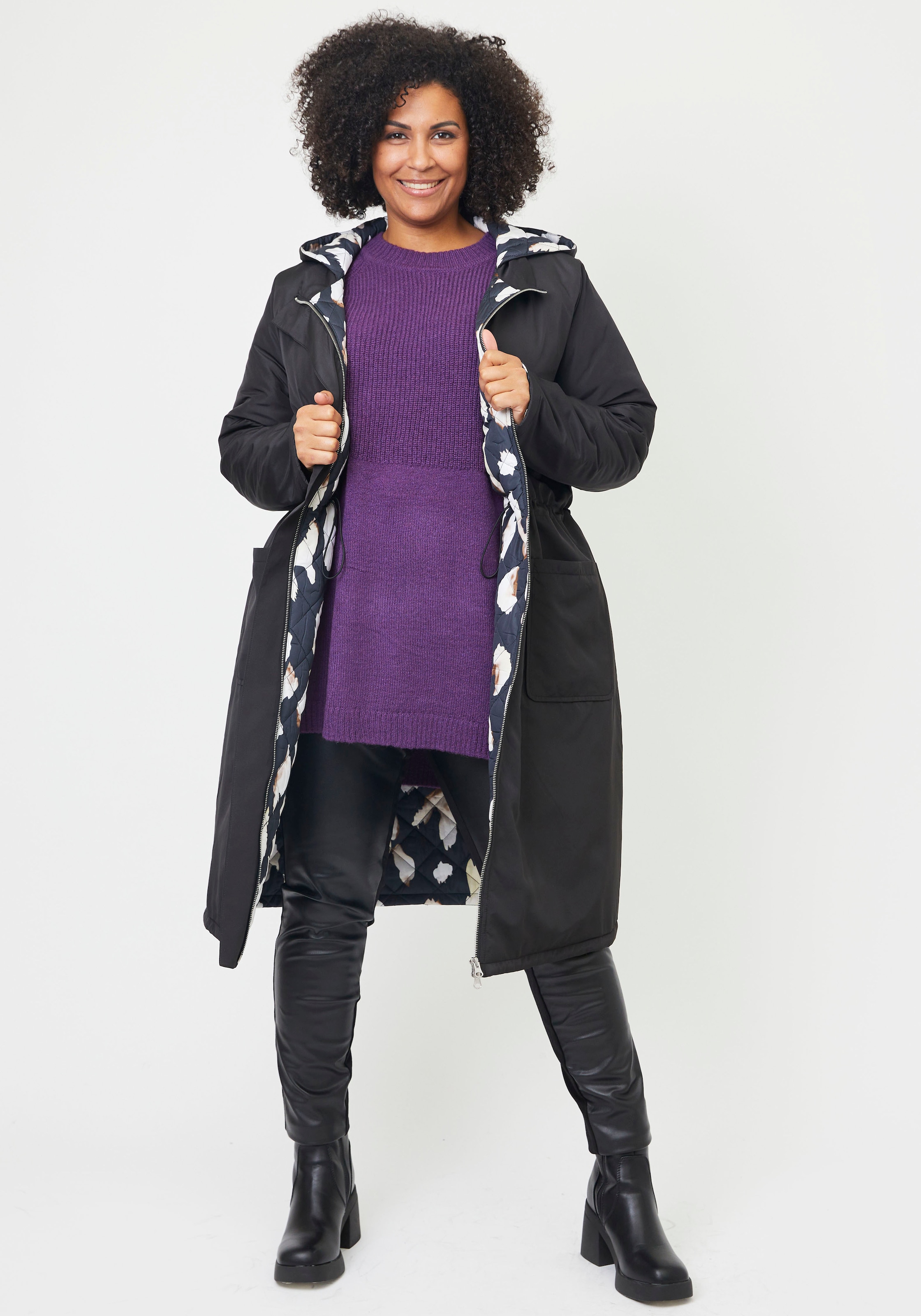 ADIA Parka, mit Kapuze, mit Multicolor Innen-Design