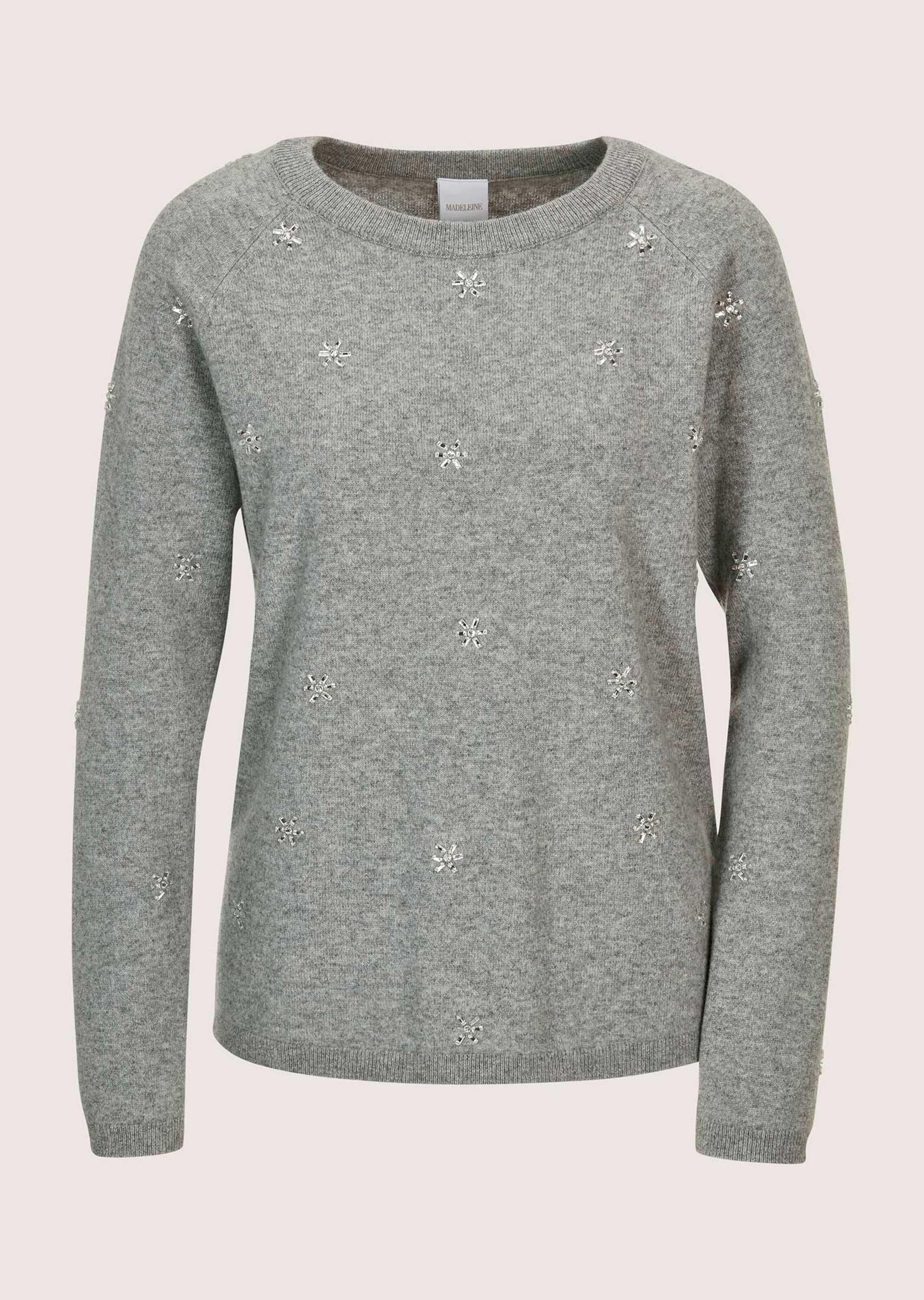 MADELEINE Longpullover "Strickpullover Winterpullover mit edlen Ziersteinen günstig online kaufen