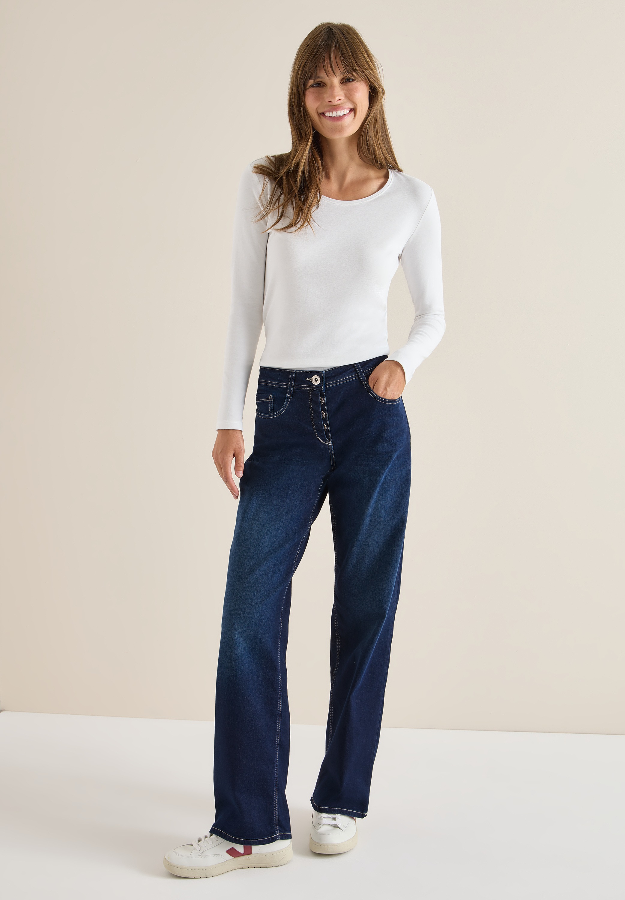 STREET ONE Loose-fit-Jeans, Middle Waist