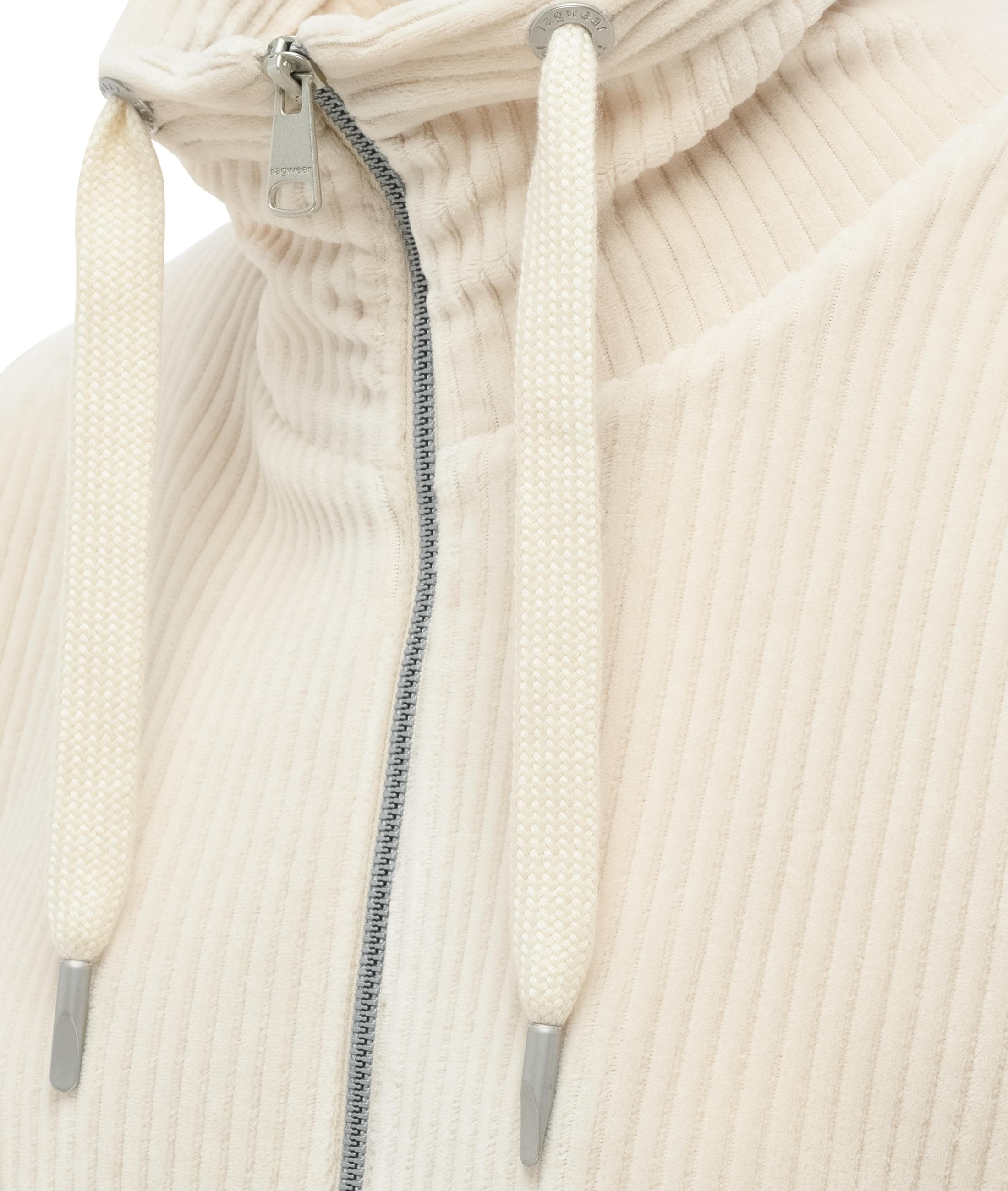 Ragwear Sweatjacke »Ronette Cordy« Zip-Jacke aus weichem Kord und hohem Kragen
