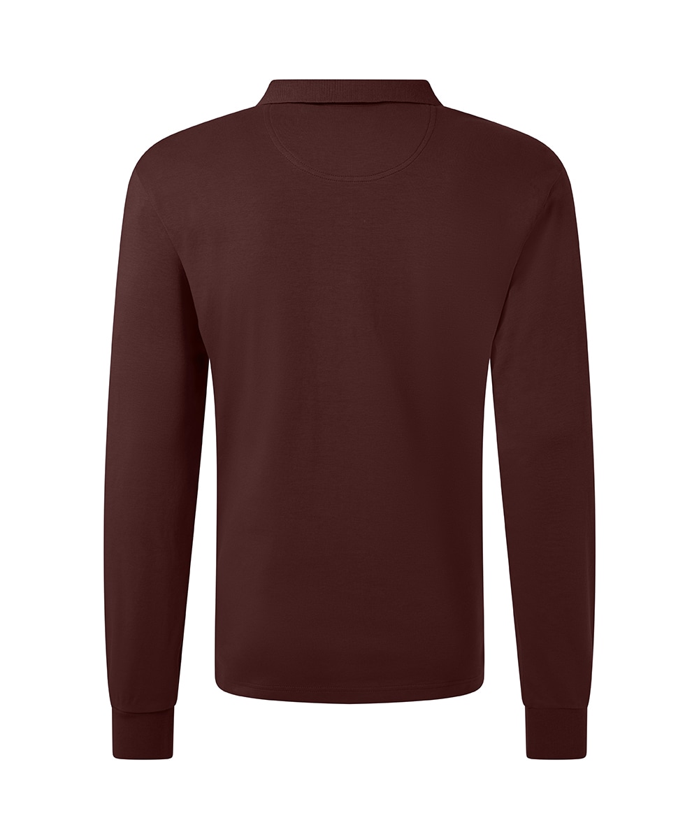 Pierre Cardin Langarm-Poloshirt, Brusttasche mit Marken- Applikation