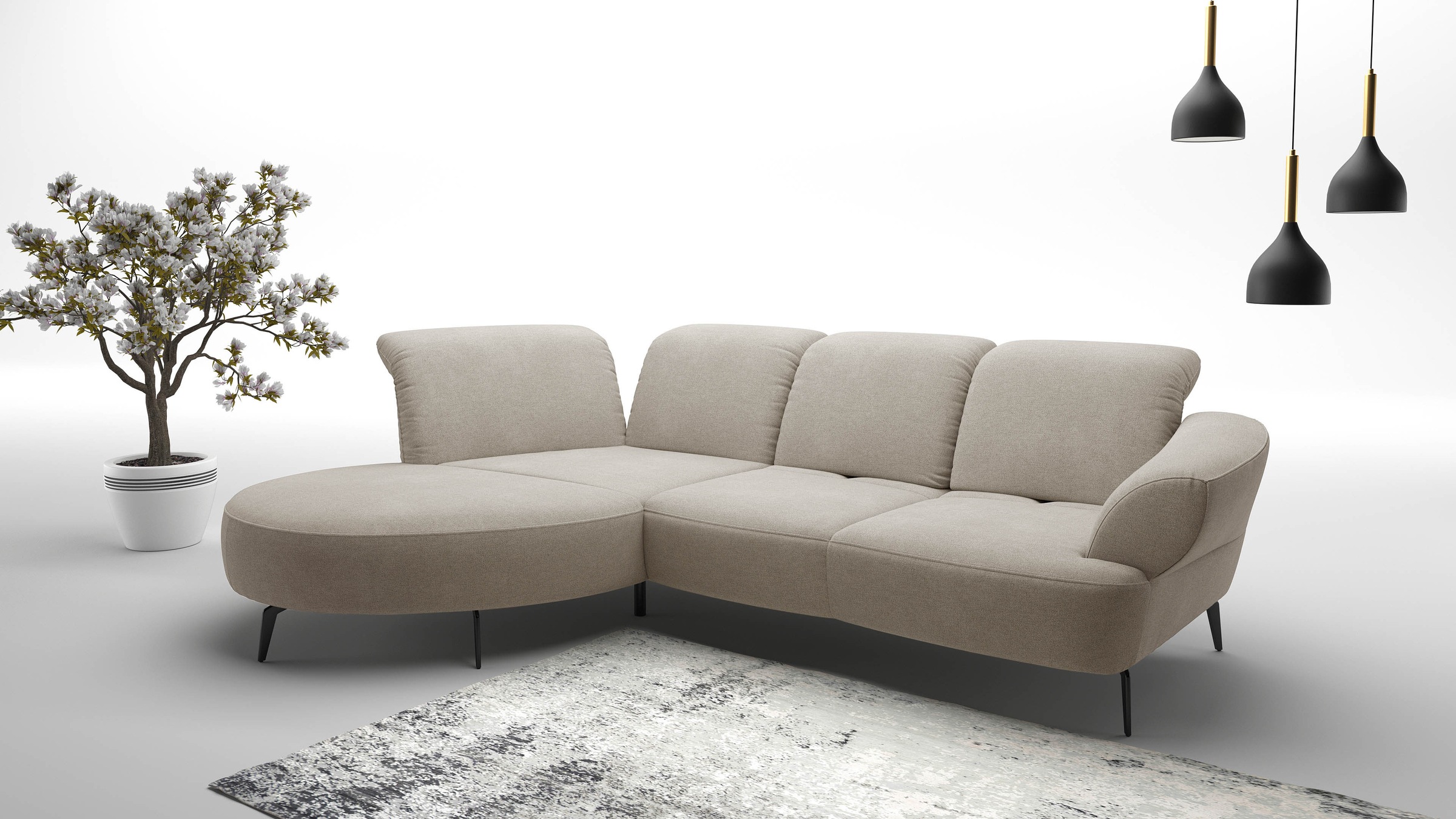 sit&more Ecksofa "Dance, L-Form, inkl. Sitztiefenverstellung", inkl. Click& günstig online kaufen