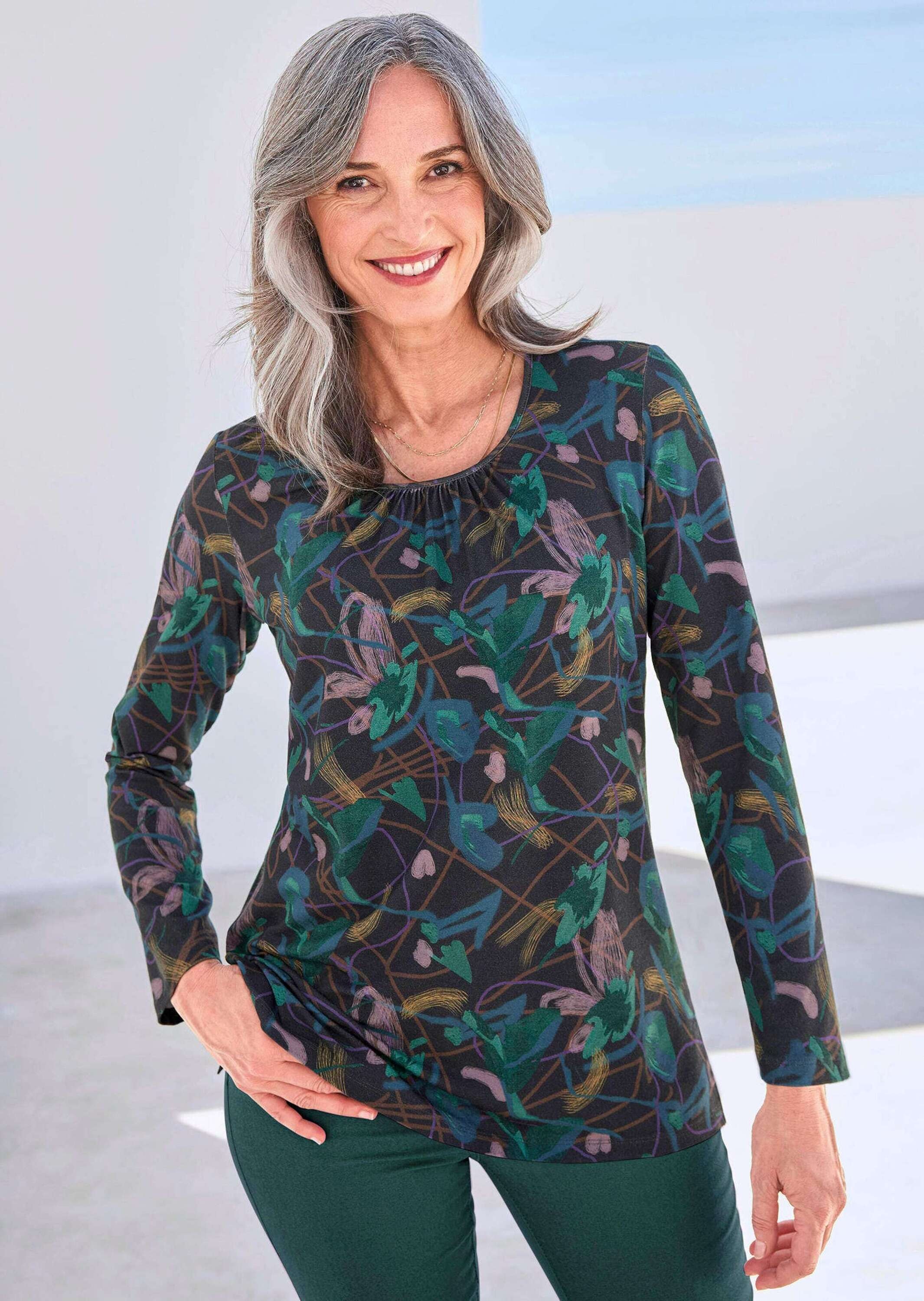 Thumbnail - GOLDNER Langarmshirt "Druckshirt"