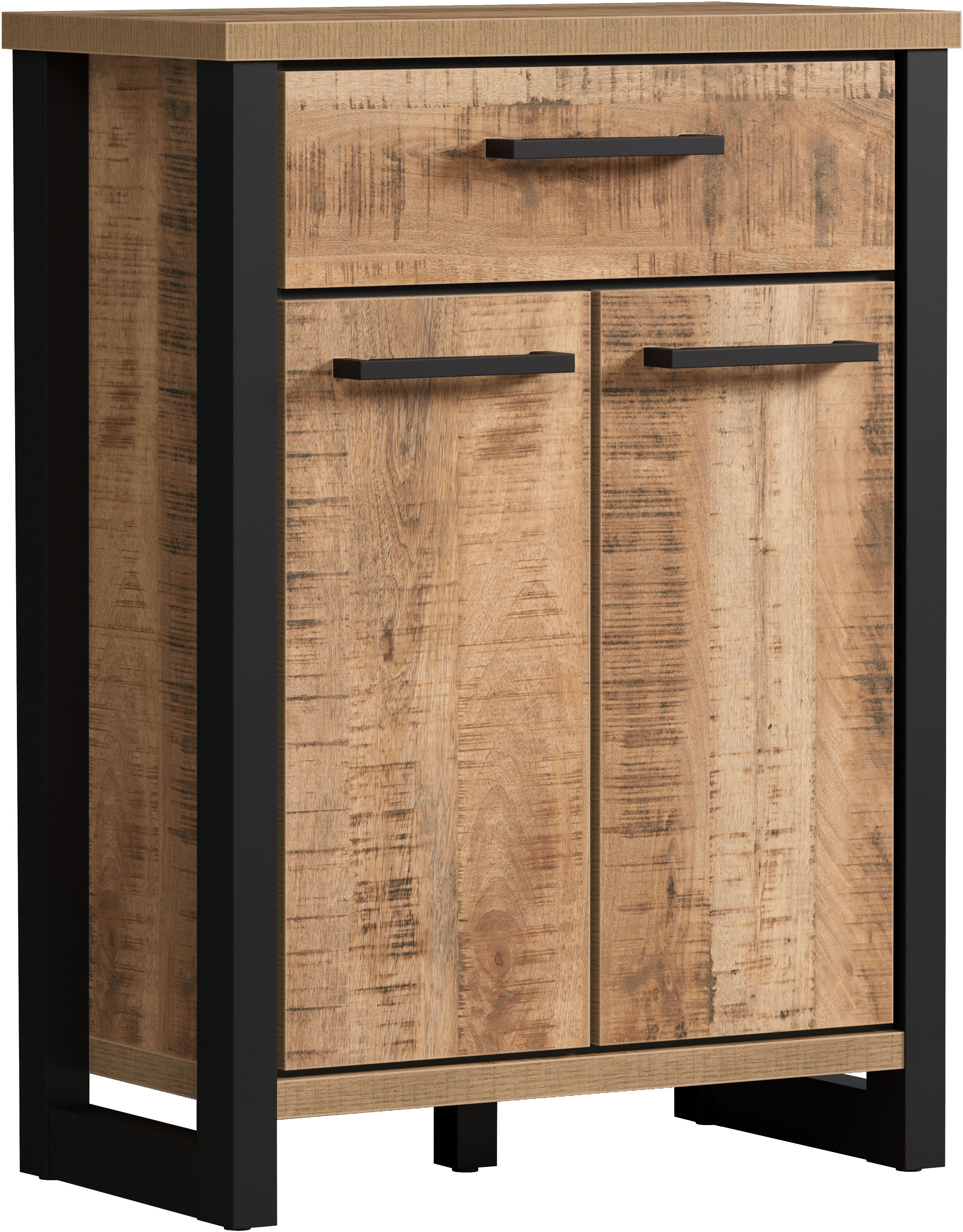 Home affaire Kommode "Elda" 1 Stk. tlg. Kommode mit 2 Türen, 1 Schublade mit Vollauszug – (B/T/H) 73/39/100 cm