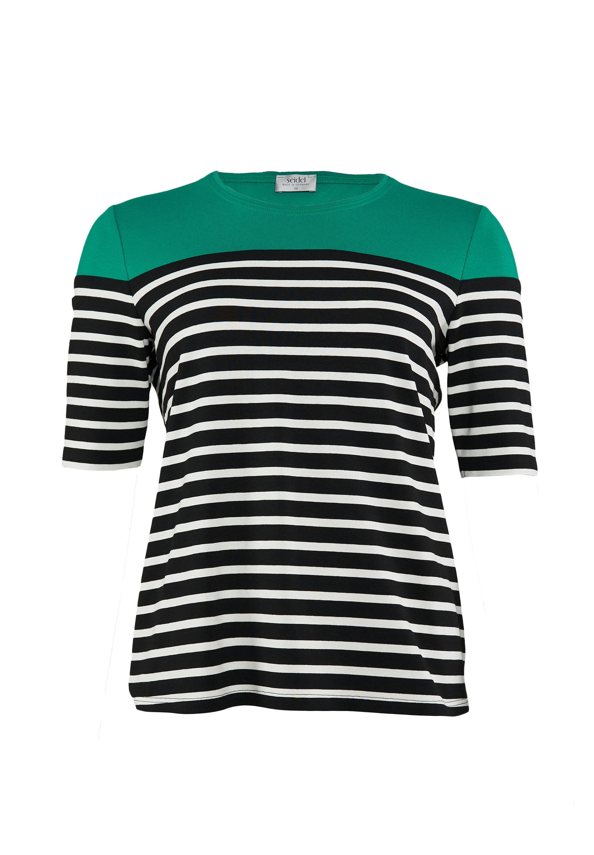 Seidel Moden T-Shirt, mit Colorblocking und Streifenmuster, MADE IN GERMANY