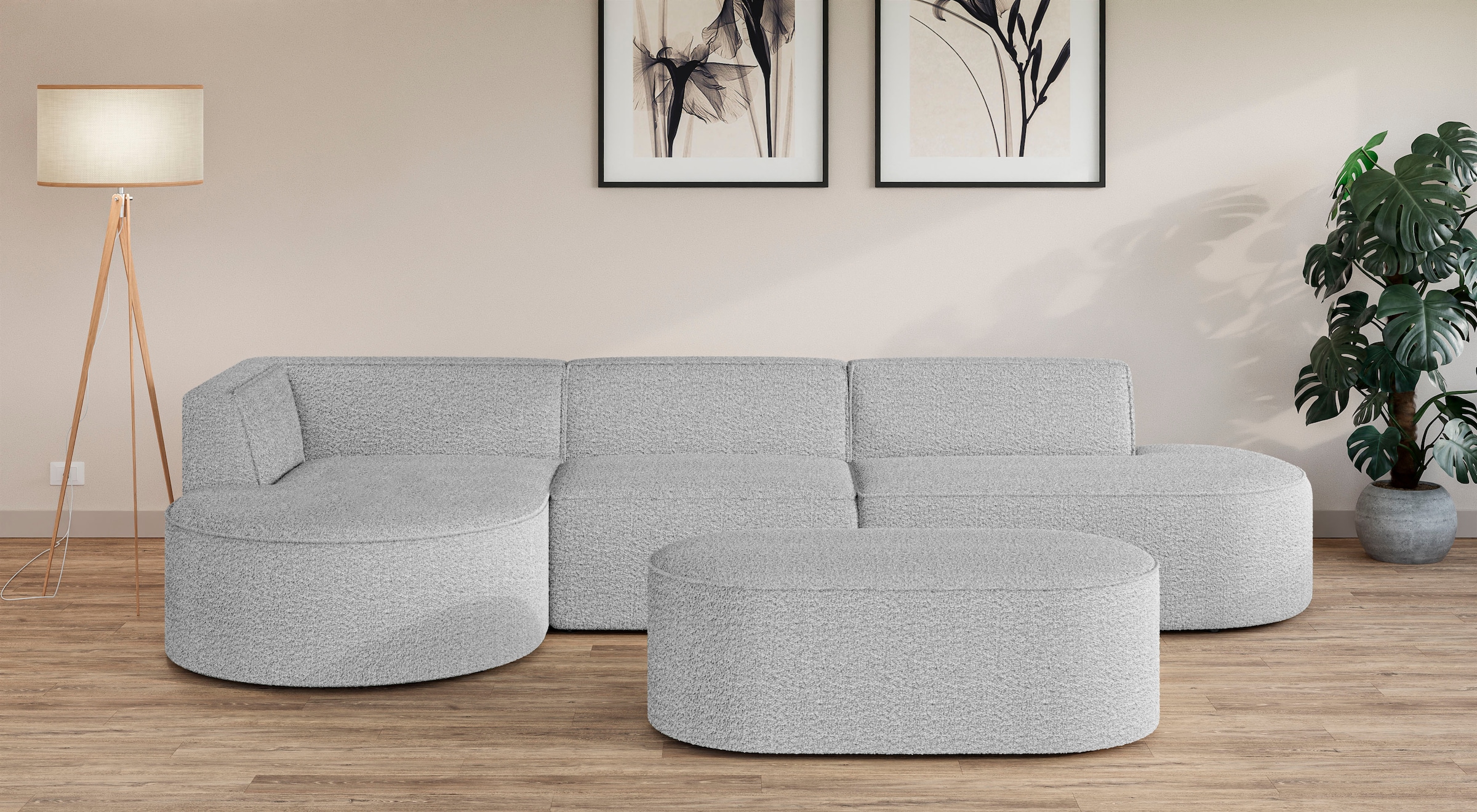 OTTO home Ecksofa "EIVIND Designer Sofa mit Ottomane rechts/links, B/T/H: 3 günstig online kaufen