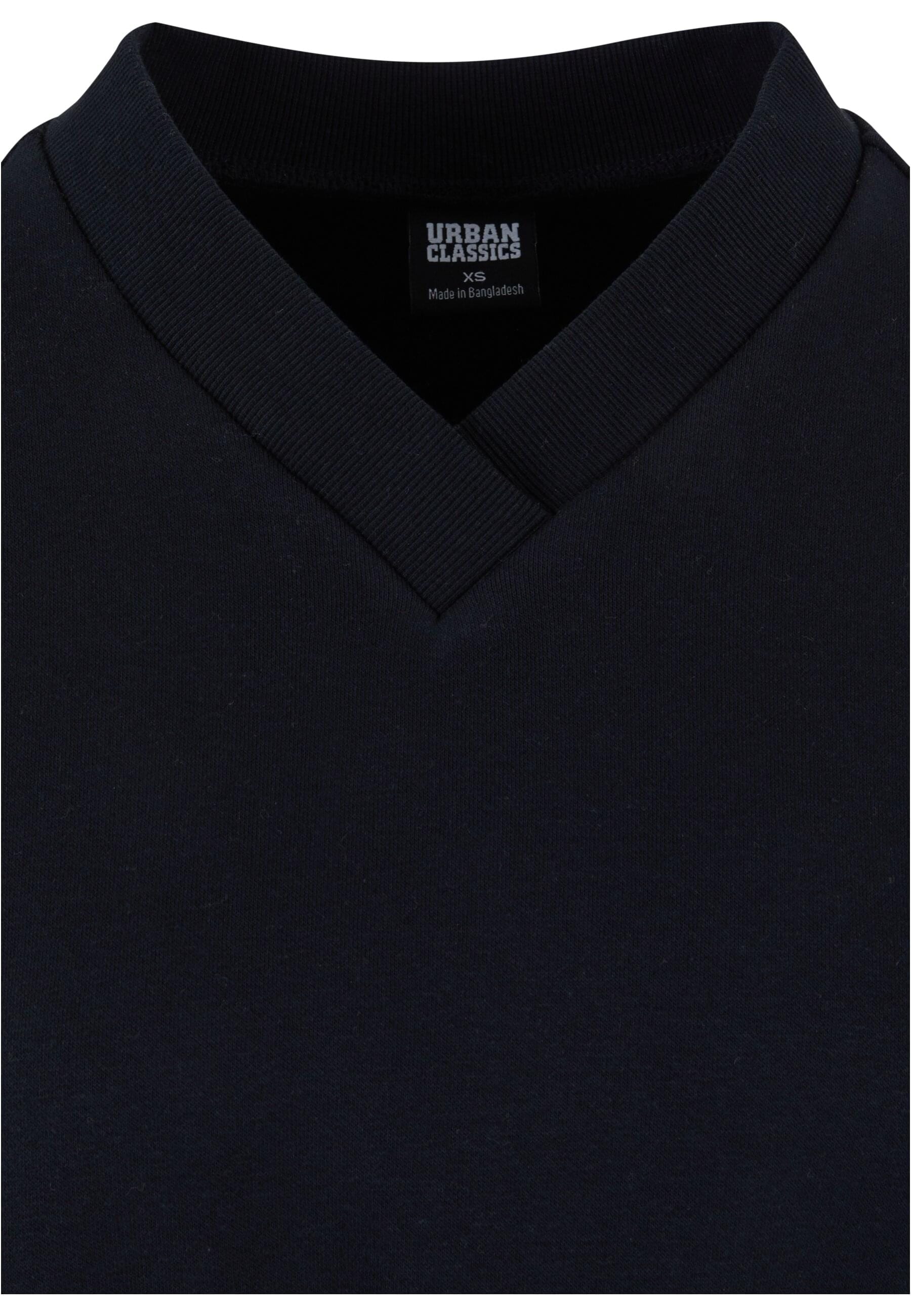 URBAN CLASSICS Rundhalsshirt »Urban Classics Damen Ladies Cropped V-Neck«, (1 tlg.)