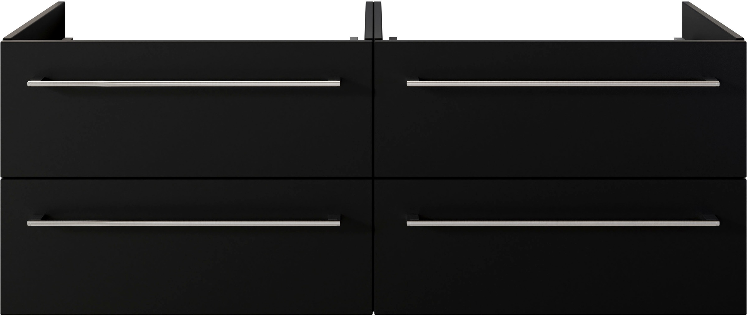 Saphir Waschtisch »Serie 6025 Mineralmarmor-Waschtisch mit Unterschrank, 132 cm breit«, Doppel-Waschplatz mit 4 Schubladen, hängend, verschiedene Ausführungen