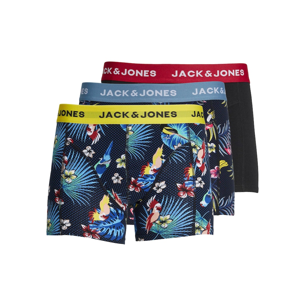 Jack & Jones Trunk »JACFLOWER BIRD TRUNKS 3 PACK NOOS«, (Packung, 3 St.)