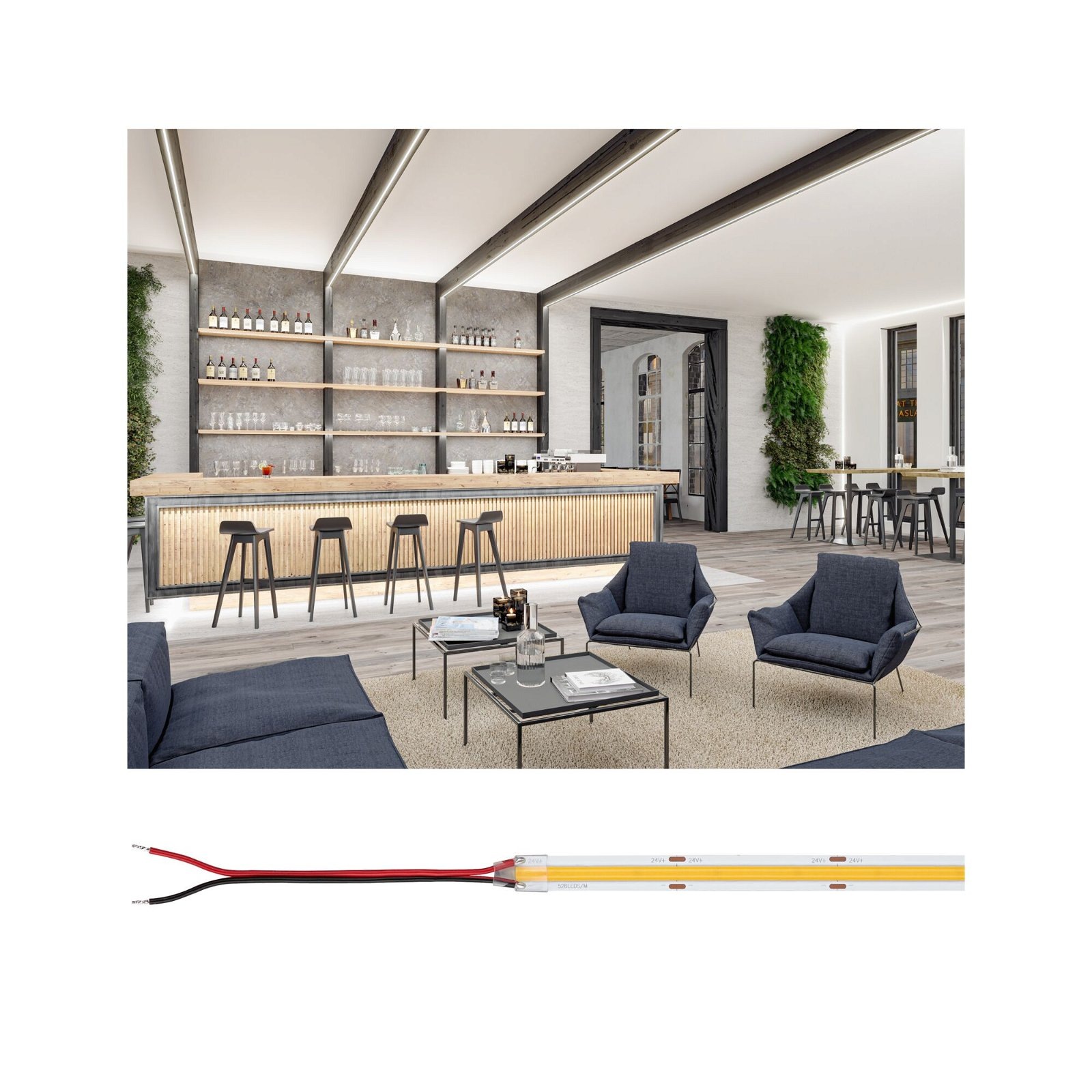 Paulmann LED-Streifen »Pro Strip Gold COB P150 ...