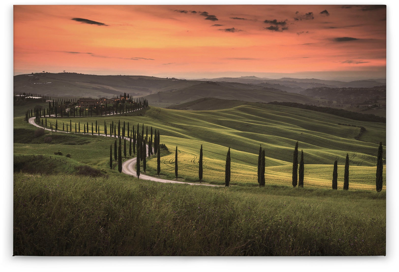 Landschaft Keilrahmen BAUR bestellen Natur »Tuscany«, (1 A.S. | Création St.), Feld Leinwandbild