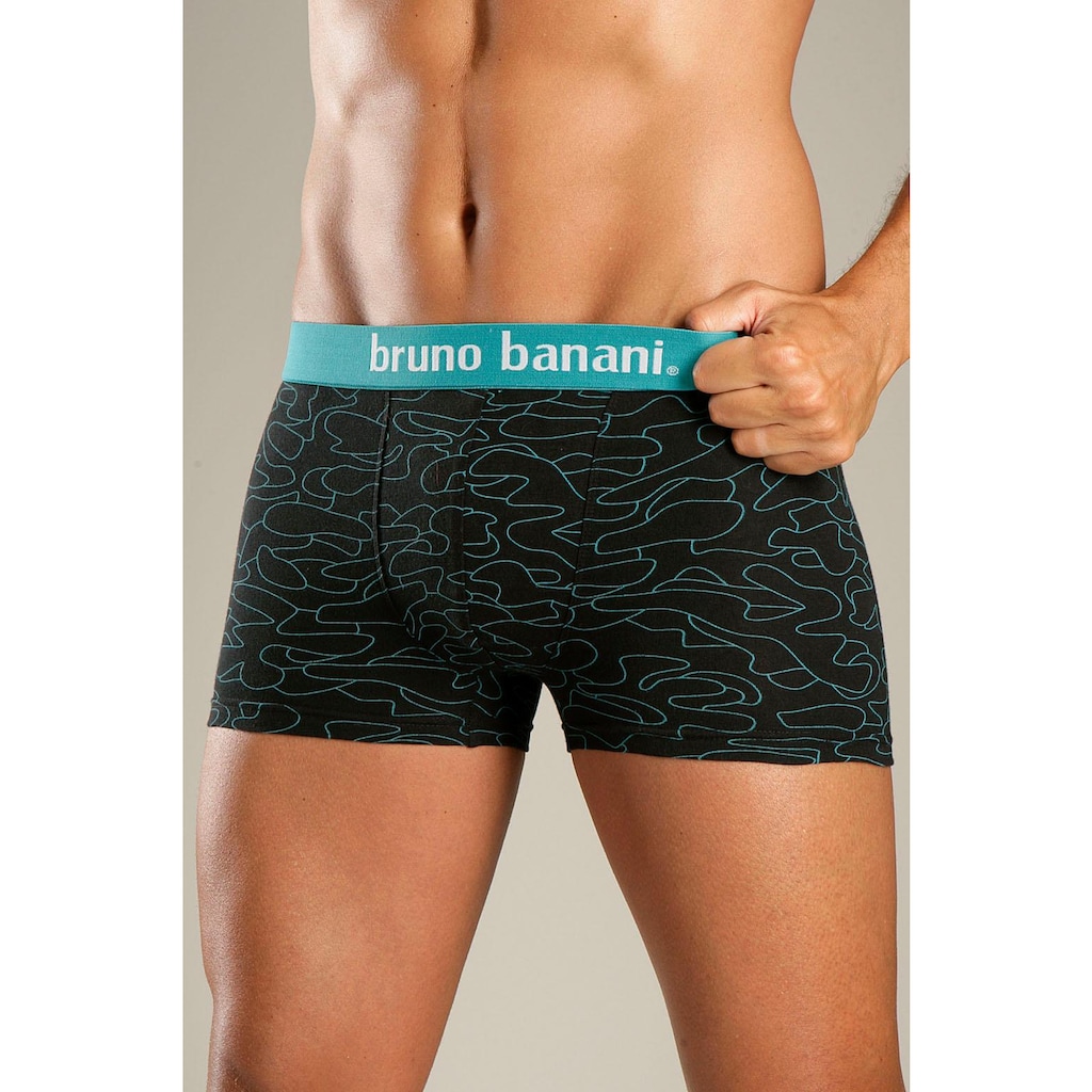 Bruno Banani Boxer, (Packung, 4 St.), mit Kontrast-Webbund