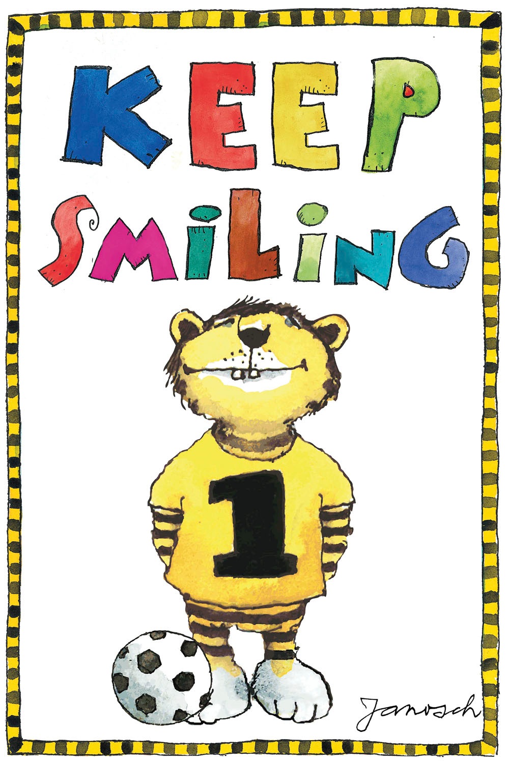 LuckyLinde Leinwandbild "Der kleine Tiger mit Fußball" Ente  Enten  Figuren günstig online kaufen