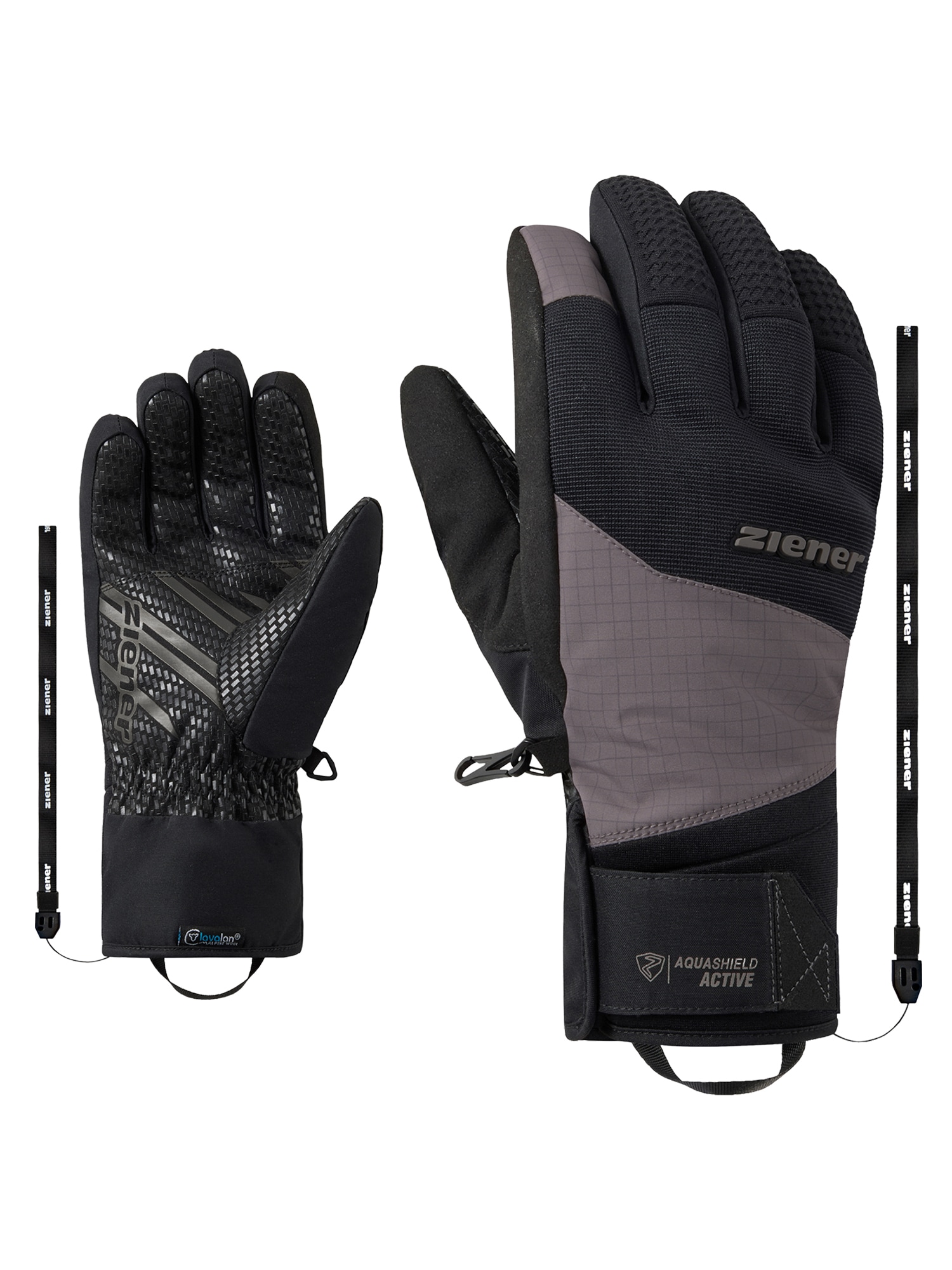 Ziener Skihandschuhe "GASTIUS-Z AQUASHIELD lavalan" wasserdicht, winddicht, atmungsaktiv, Wollwattierung