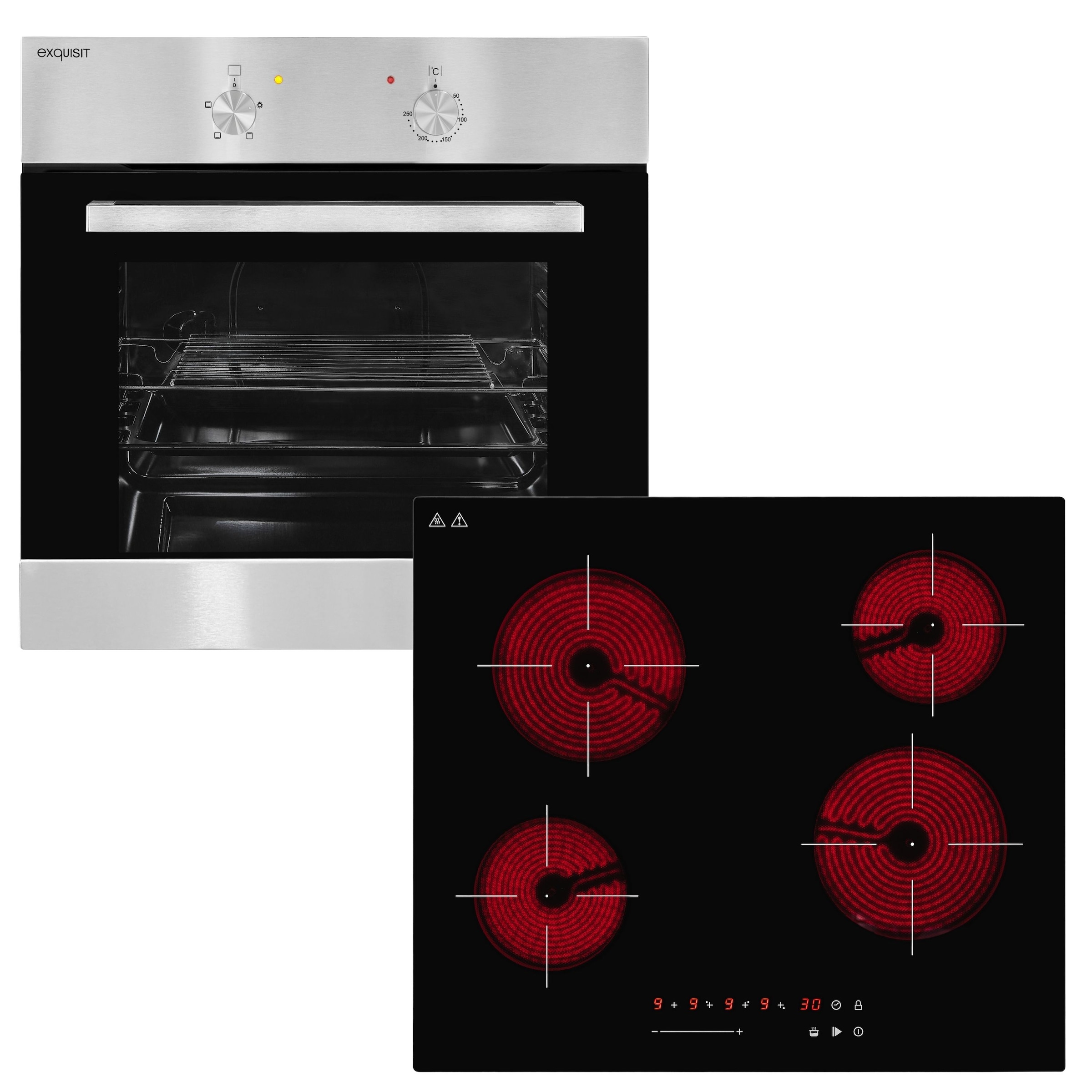 exquisit Backofen-Set "EBE 555-1.1" Set, 2 Stk. tlg. Schmelzen, Warmhalten günstig online kaufen