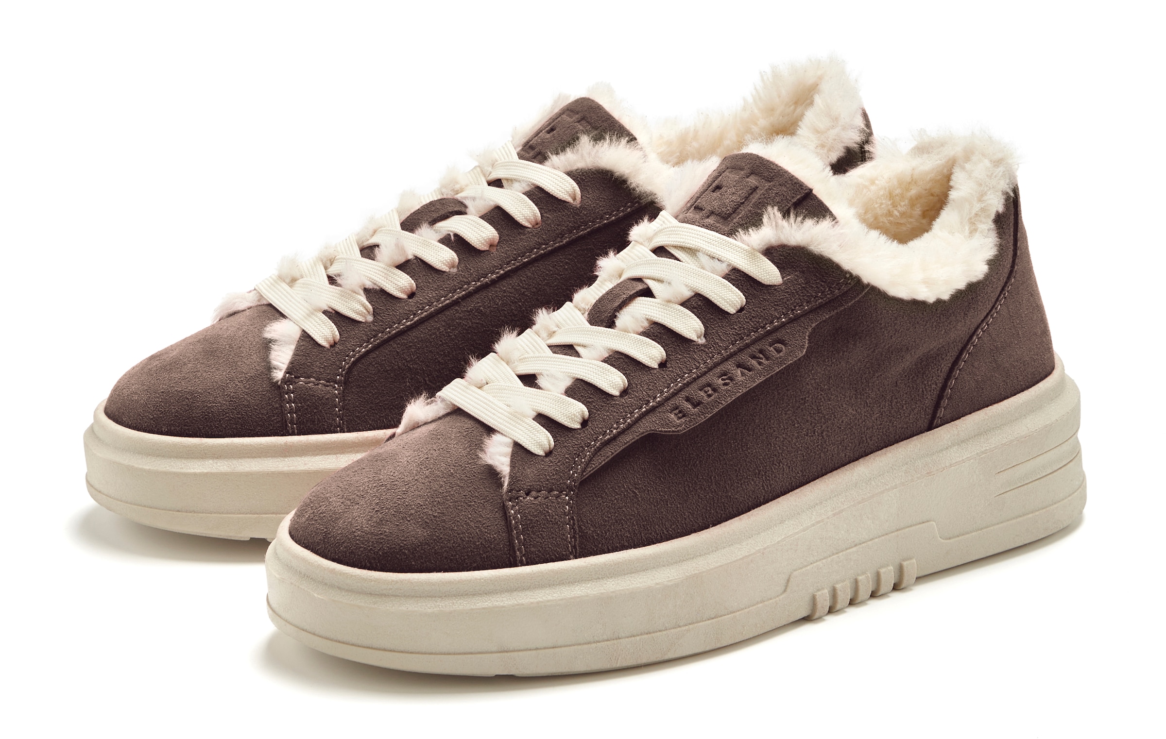 Elbsand Sneaker »Schnürschuh, Turnschuh, Schnürhalbschuh, Freizeitschuh, Ledersneaker«  NEU aus Leder mit kuscheligem Warmfutter und Plateausohle