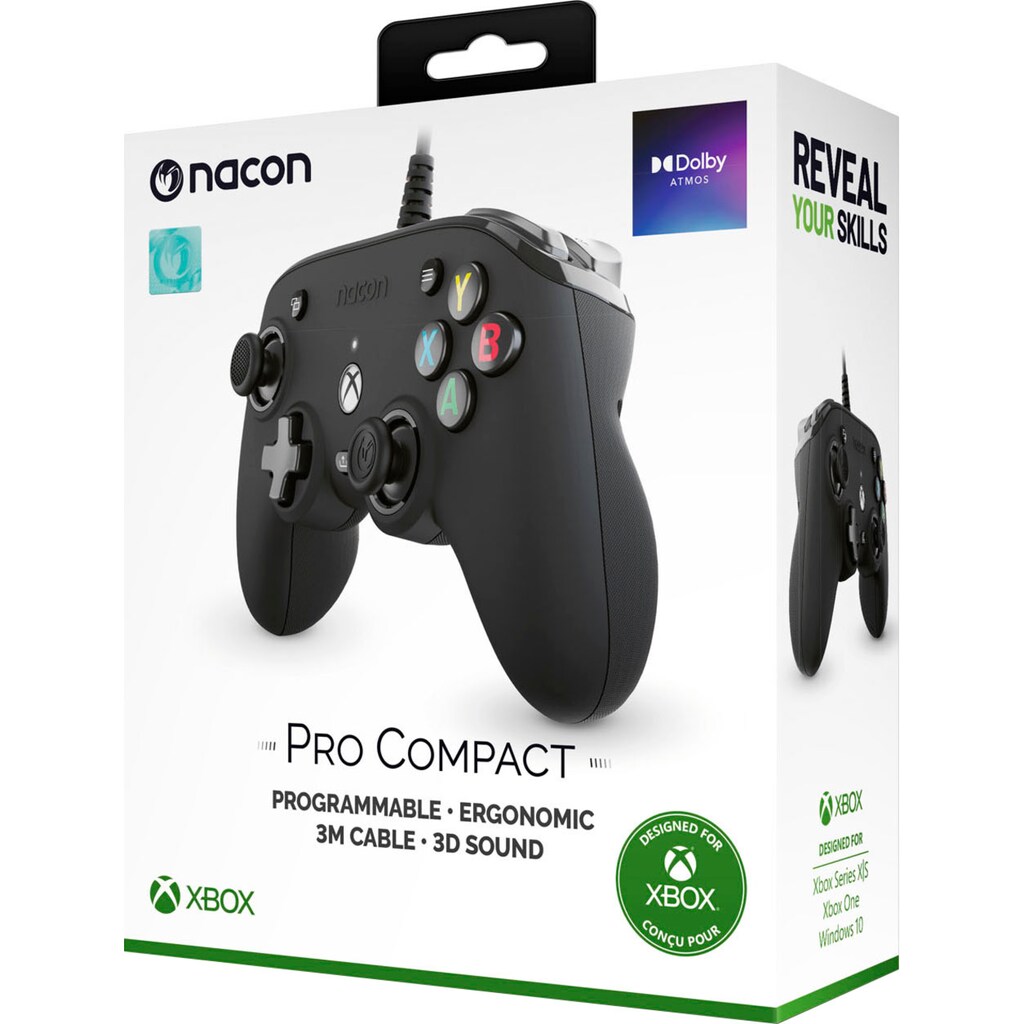 nacon Gaming-Controller »Nacon NA005189 Xbox Compact Controller PRO, kabelgebunden, USB«, schwarz