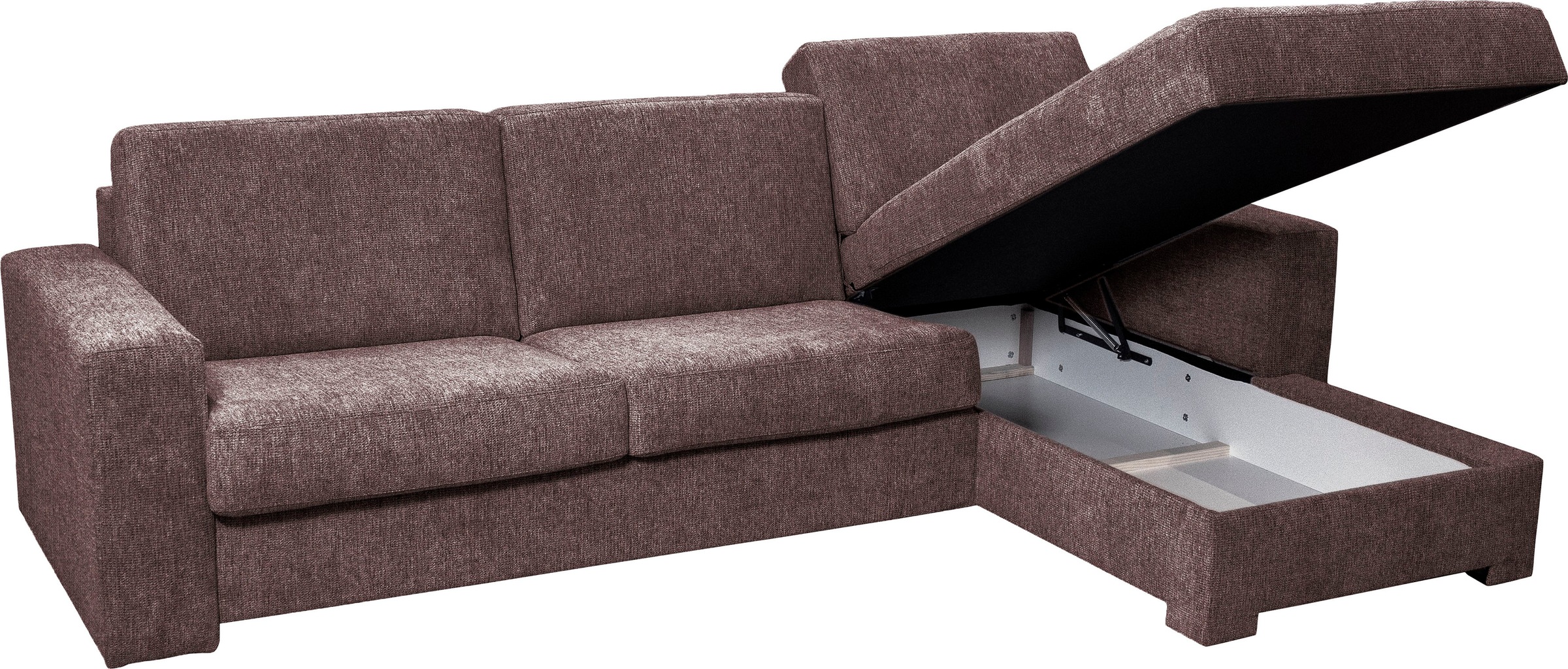 Home affaire Ecksofa Roma "L" Dauerschlaffunktion, mit Unterfederung, Matratzenhöhe 14cm, Liegemaße ca 163x198 cm, L-Form