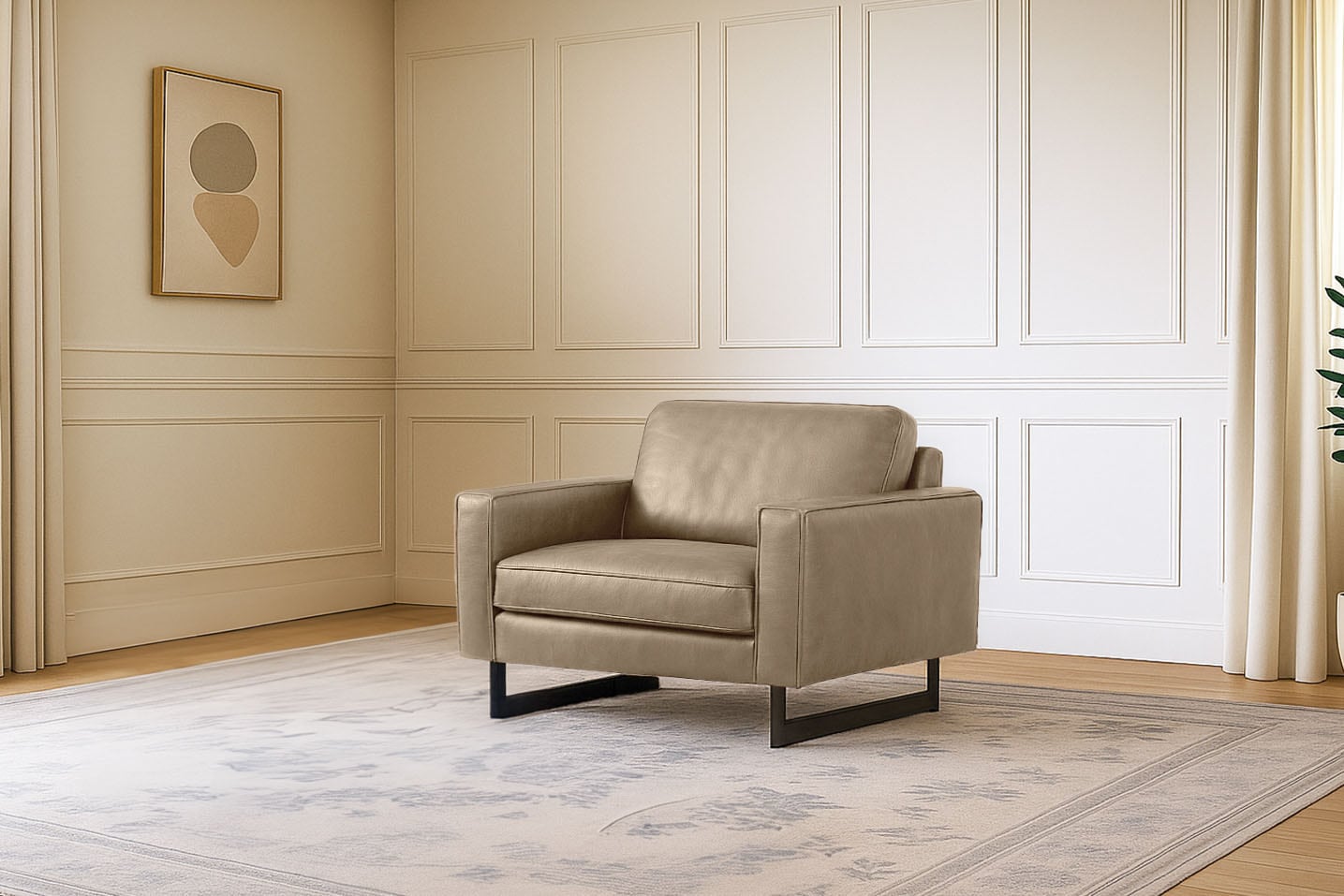 Home affaire Loveseat "Pinto 105 cm, Cord, Chenille, Lederoptik" mit Keder, günstig online kaufen