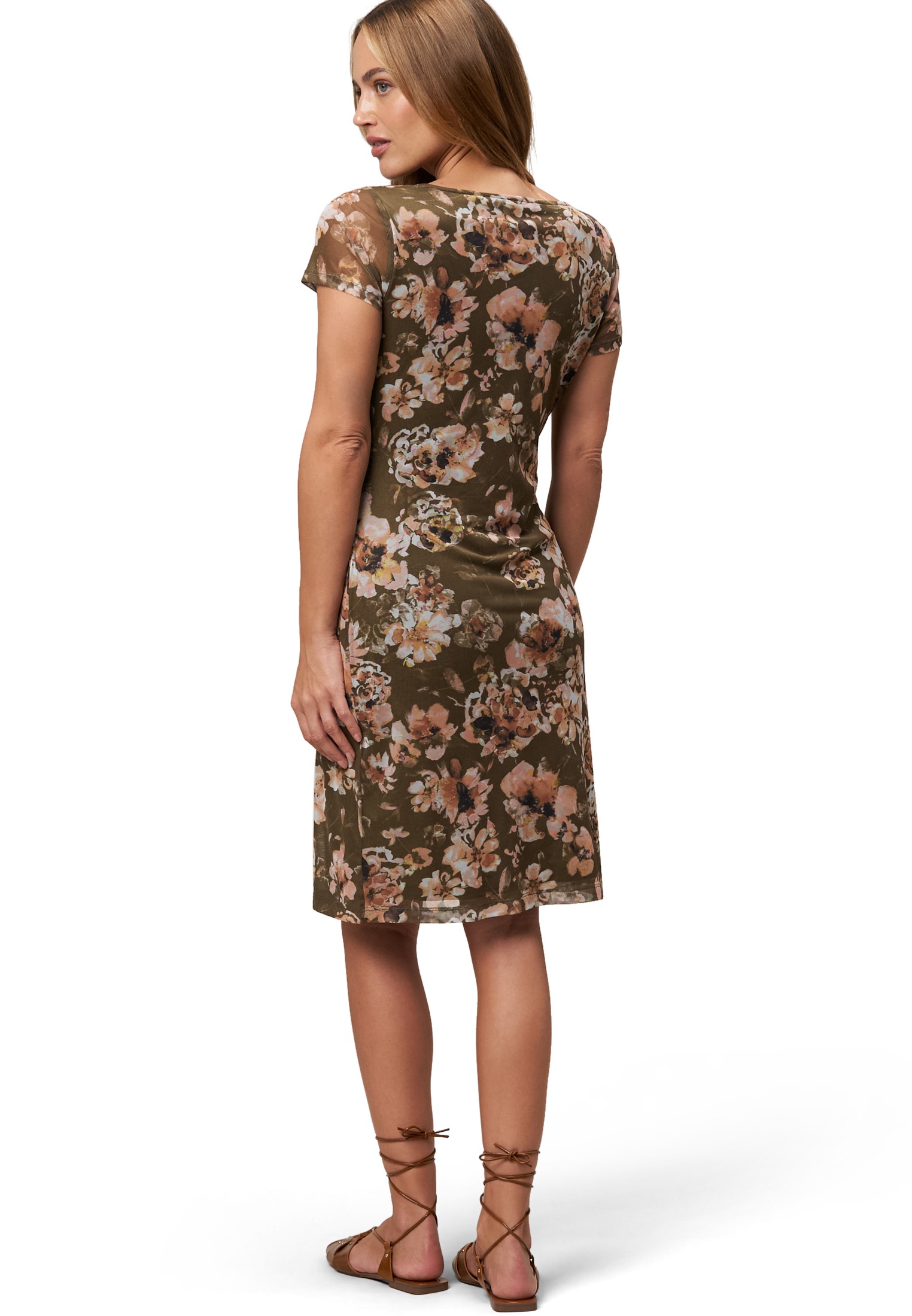 Zero Meshkleid »zero Meshkleid mit Wasserfallausschnitt«, drapiert /gerafft