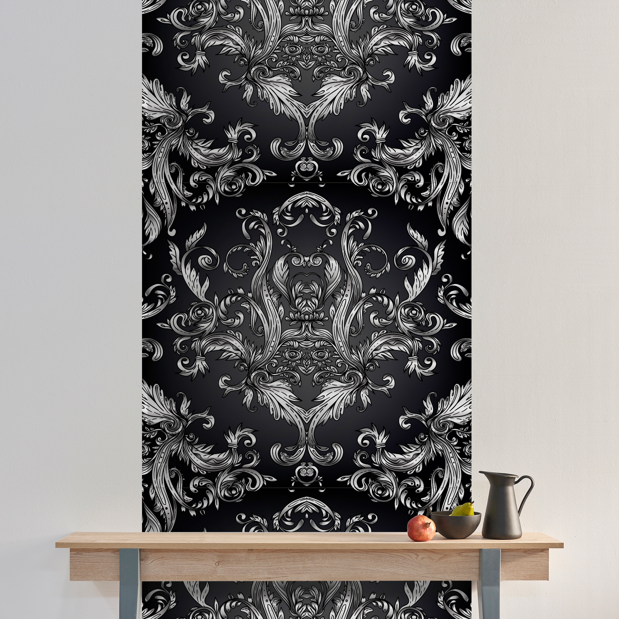 queence Vinyltapete »Katie« Motiv | bedruckt | botanisch | floral | gemustert | natürlich glatt 90x250cm, selbstklebend, kinderleichte Anbringung, , Sticker