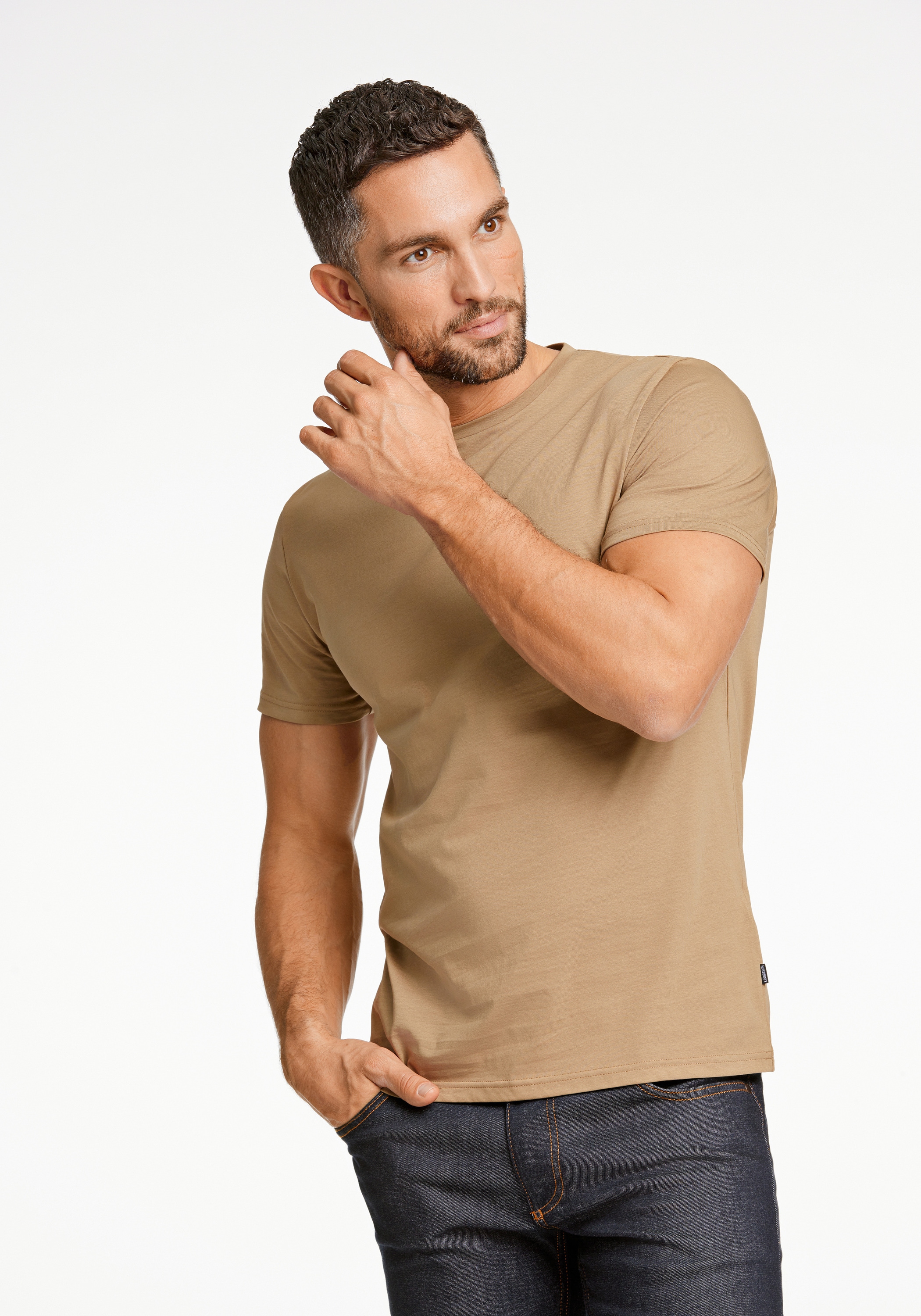 LINDBERGH Kurzarmshirt "T-Shirt (Kurzarm) Relaxed Fit"