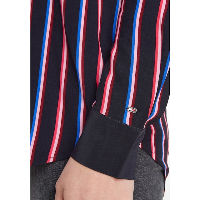 Tommy Hilfiger Langarmbluse »VIS STRIPE FLEUR SHIRT LS«, Mit Polokragen,  gestreift bestellen | BAUR