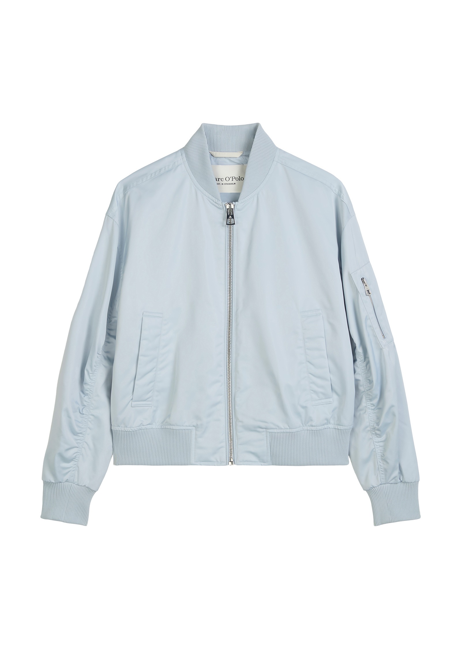 Marc O'Polo Outdoorjacke »aus recyceltem Shiny-Polyester-Twill«, ohne Kapuze