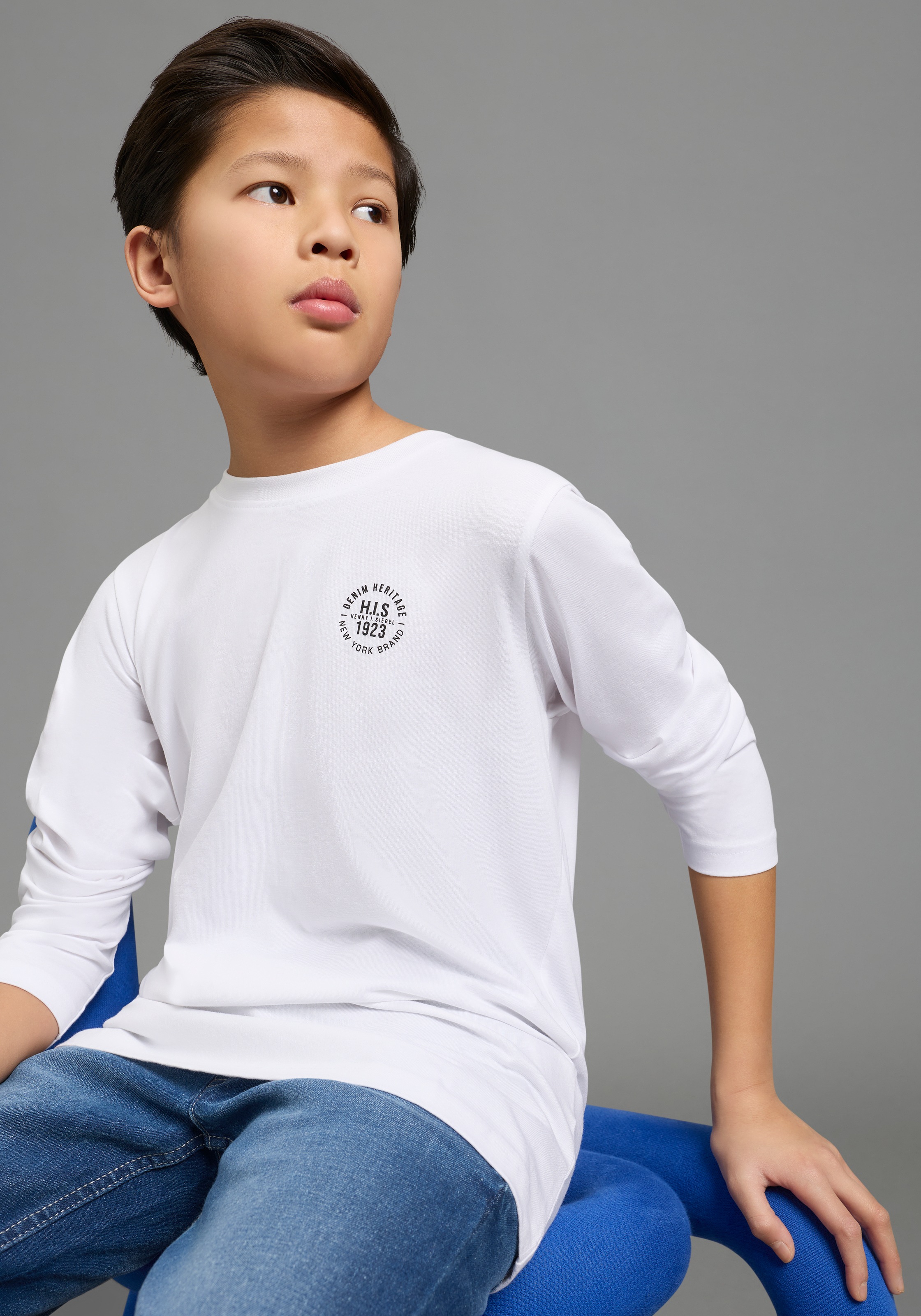 Thumbnail - H.I.S Langarmshirt "2er Pack Shirts mit Logoprint" Packung, 2, 2 tlg. Für TEENS. 2er Pack Shirts