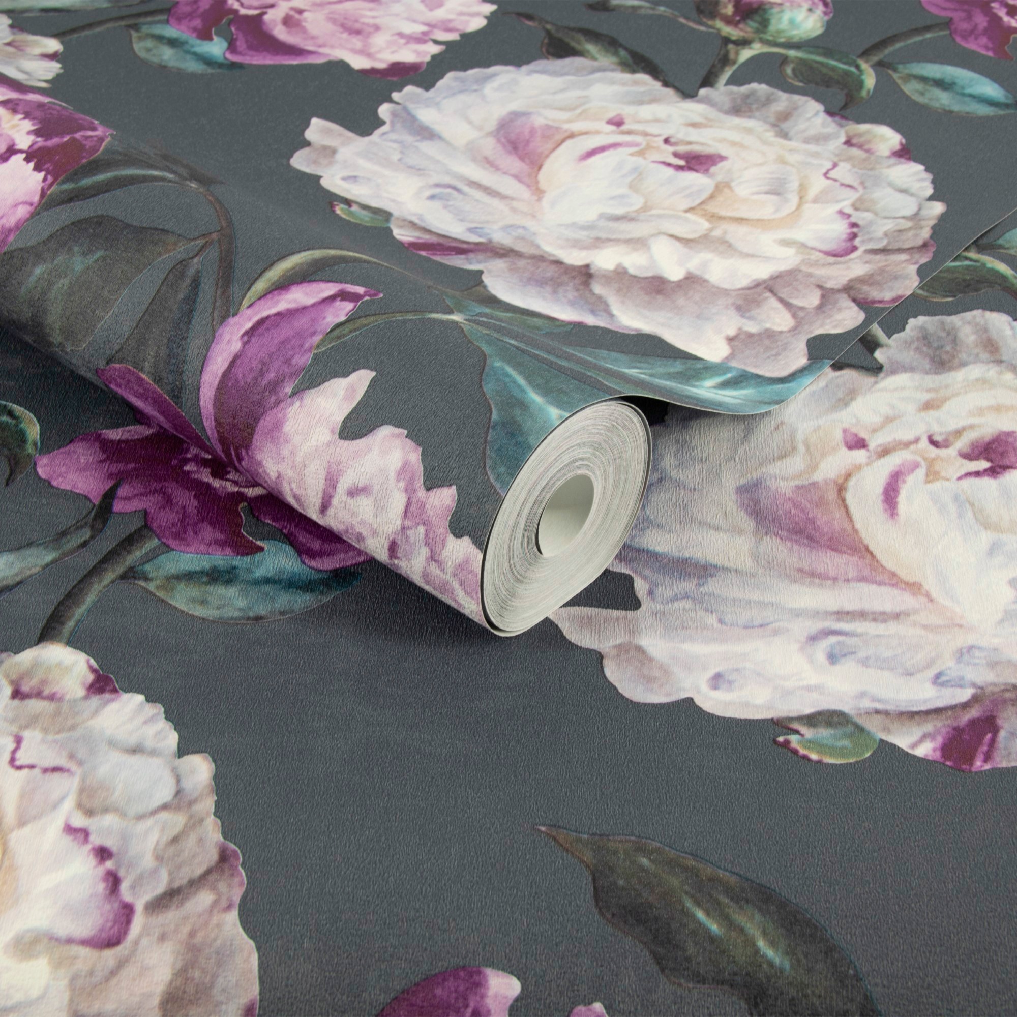 Thumbnail - WOW Vliestapete "Peony" geprägt FSC zertifiziert, mit lebhaftem Druck, 10 Meter Länge