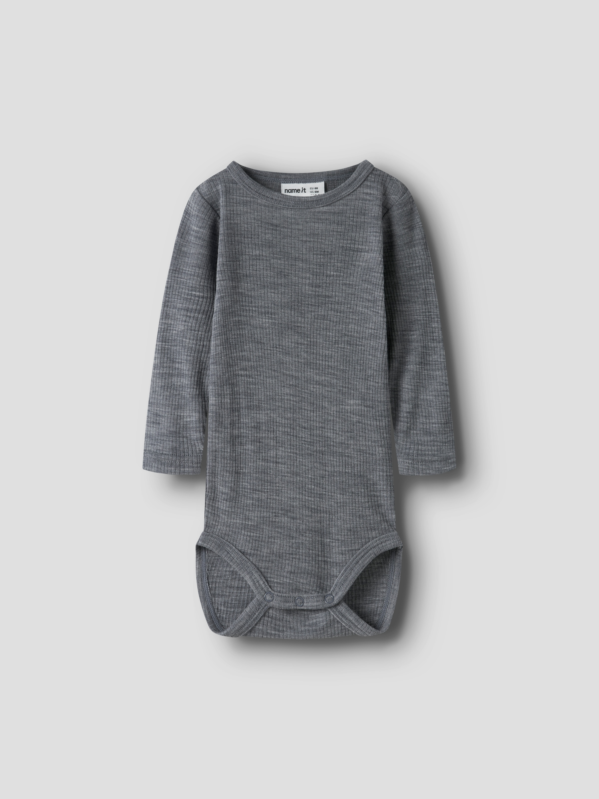 Name It Langarmbody »NBNWAX WOOL RIB LS BODY NOOS« aus reiner Merinowolle