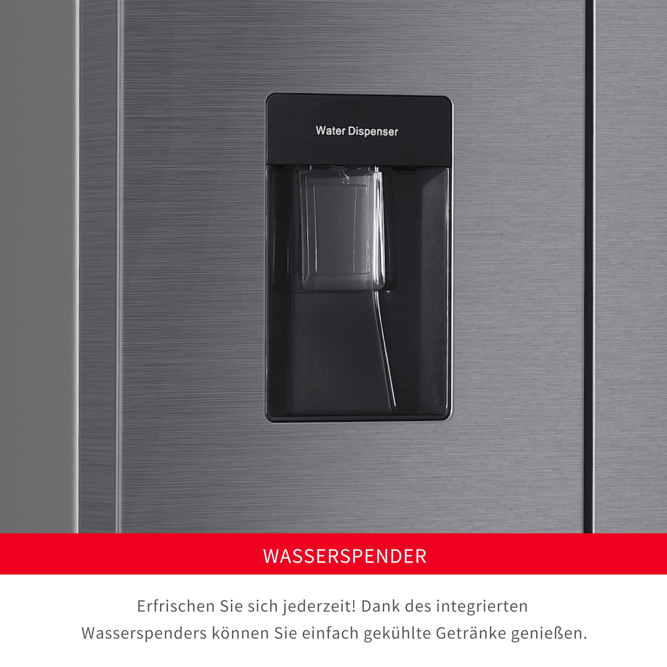 Hanseatic Multi Door »HCDC18080CWDI«, NoFrost, Wasserspender, Display