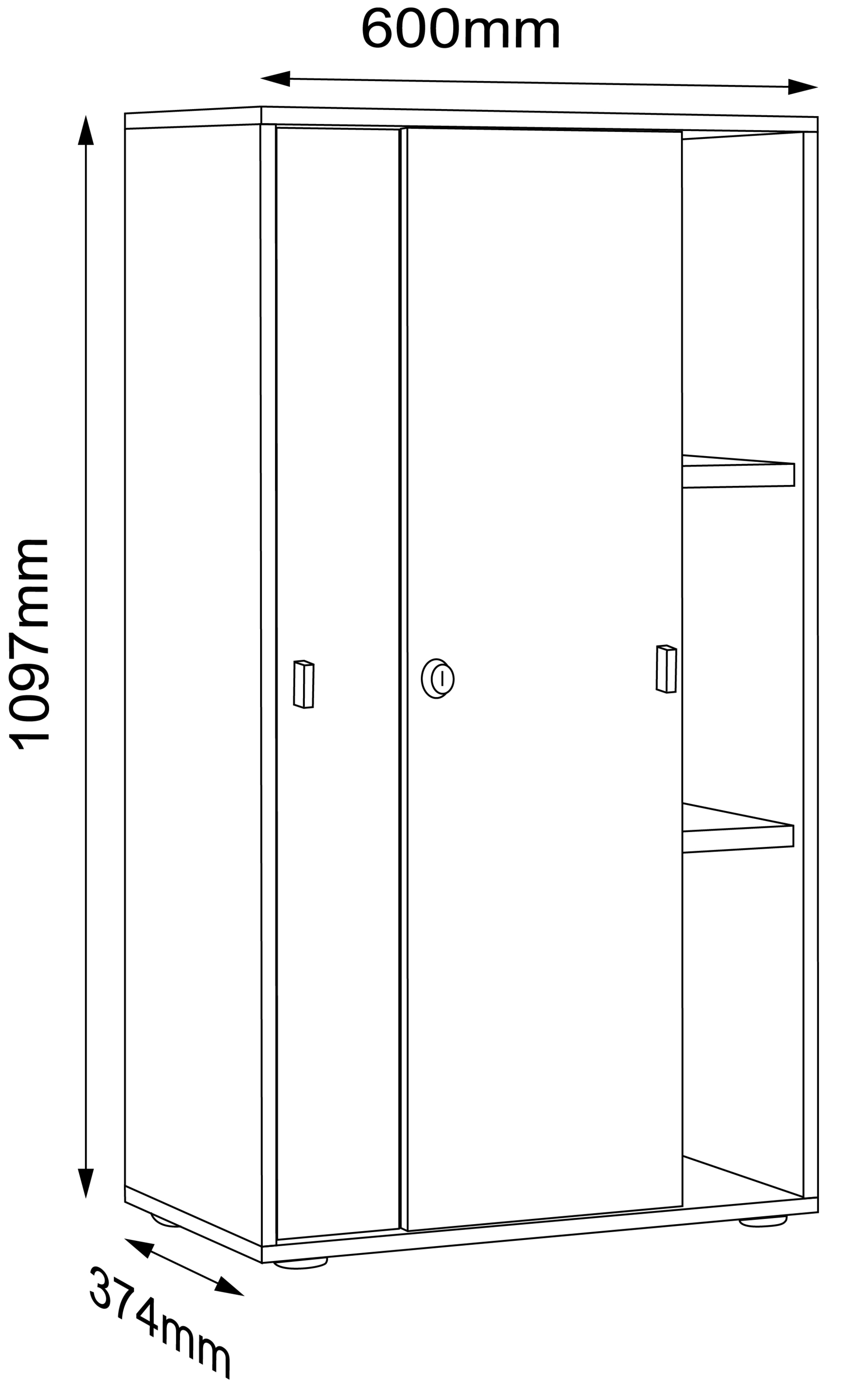 VCM Aktenschrank »Büroschrank Aktenschrank Schiebetüren Salia 3fach«, (1 St., VCM Salia)