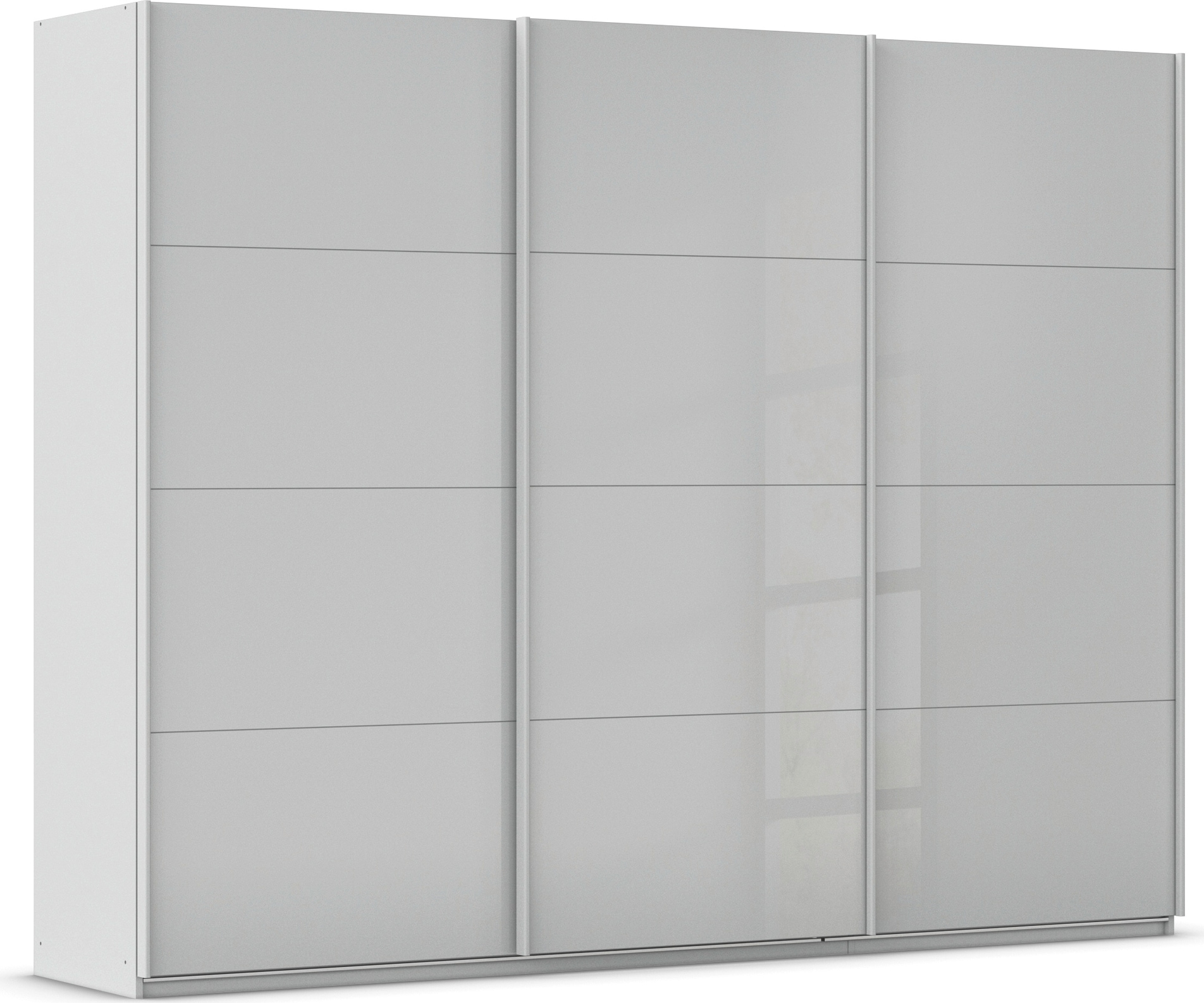 OTTO home Schwebetürenschrank "Kleiderschrank Schrank Garderobe AGORDO mit Glasfront" Breiten 203/271/315/360 cm, Höhen 210/229 cm, durchdachte Innenausstattung, in 4 Breiten und 2 Höhen MADE IN GERMANY