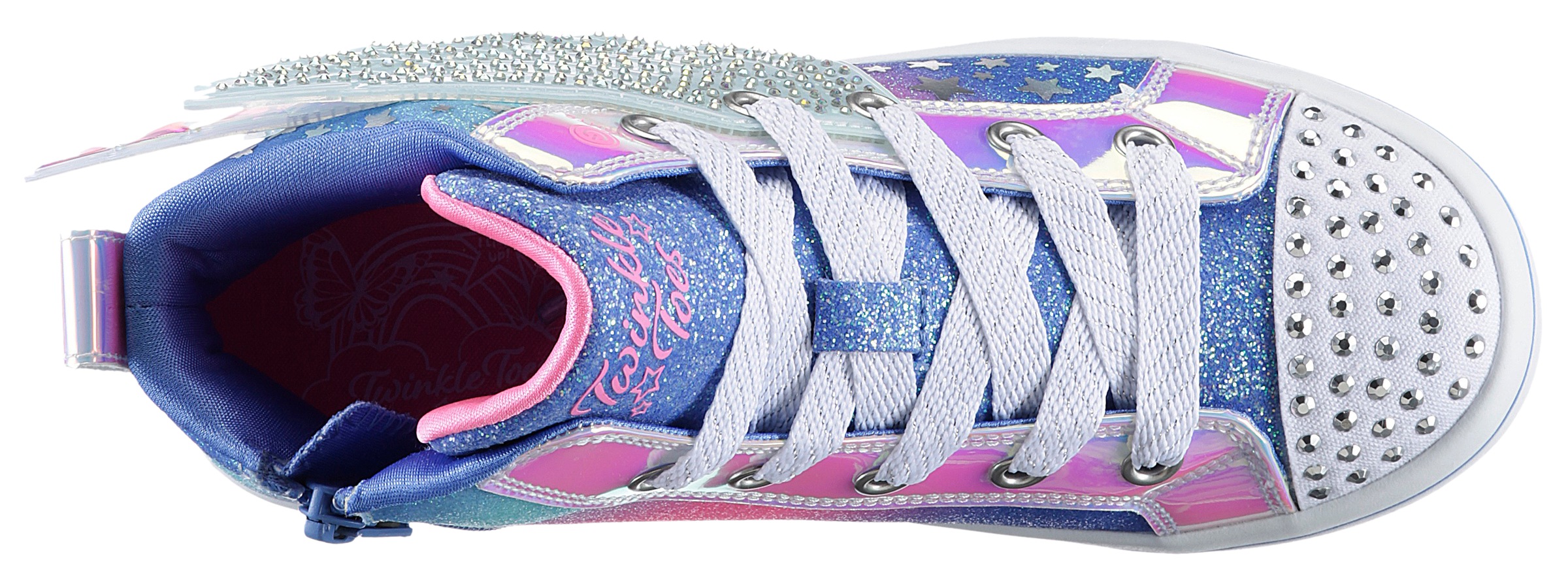 Skechers Sneaker »Twinkle Toes: Twi-Lites 2.0 - Dreamy Wings«, Freizeitschuh, Blinkschuh mit glitzernder Flügel Applikation