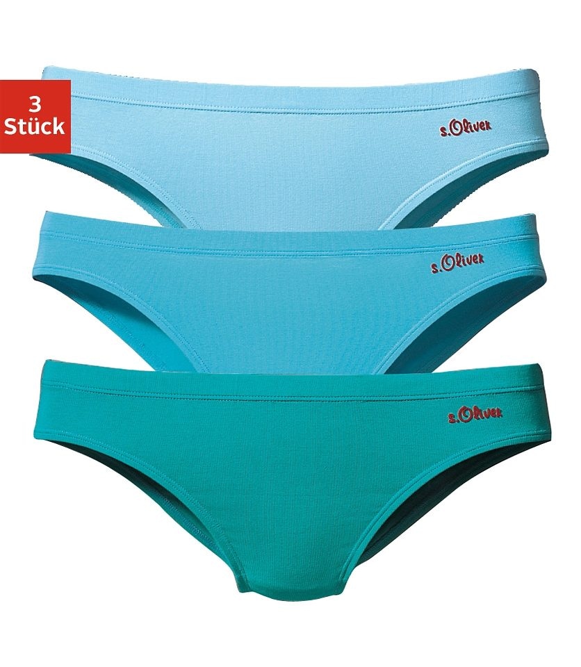 s.Oliver Bikinislip, (Packung, Baumwoll-Qualität 3 kaufen St.), elastischer aus BAUR online 