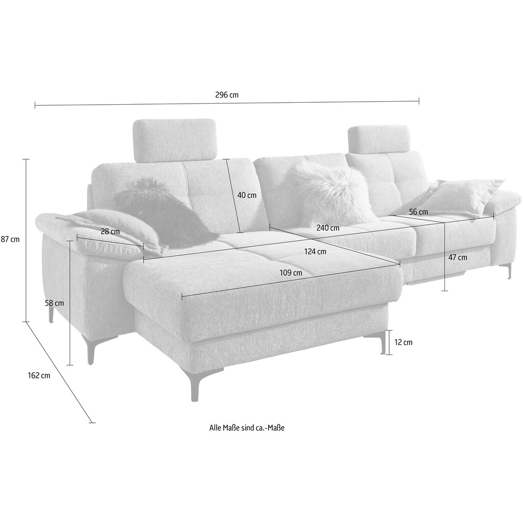 3C Carina Ecksofa »Burnaby L-Form«