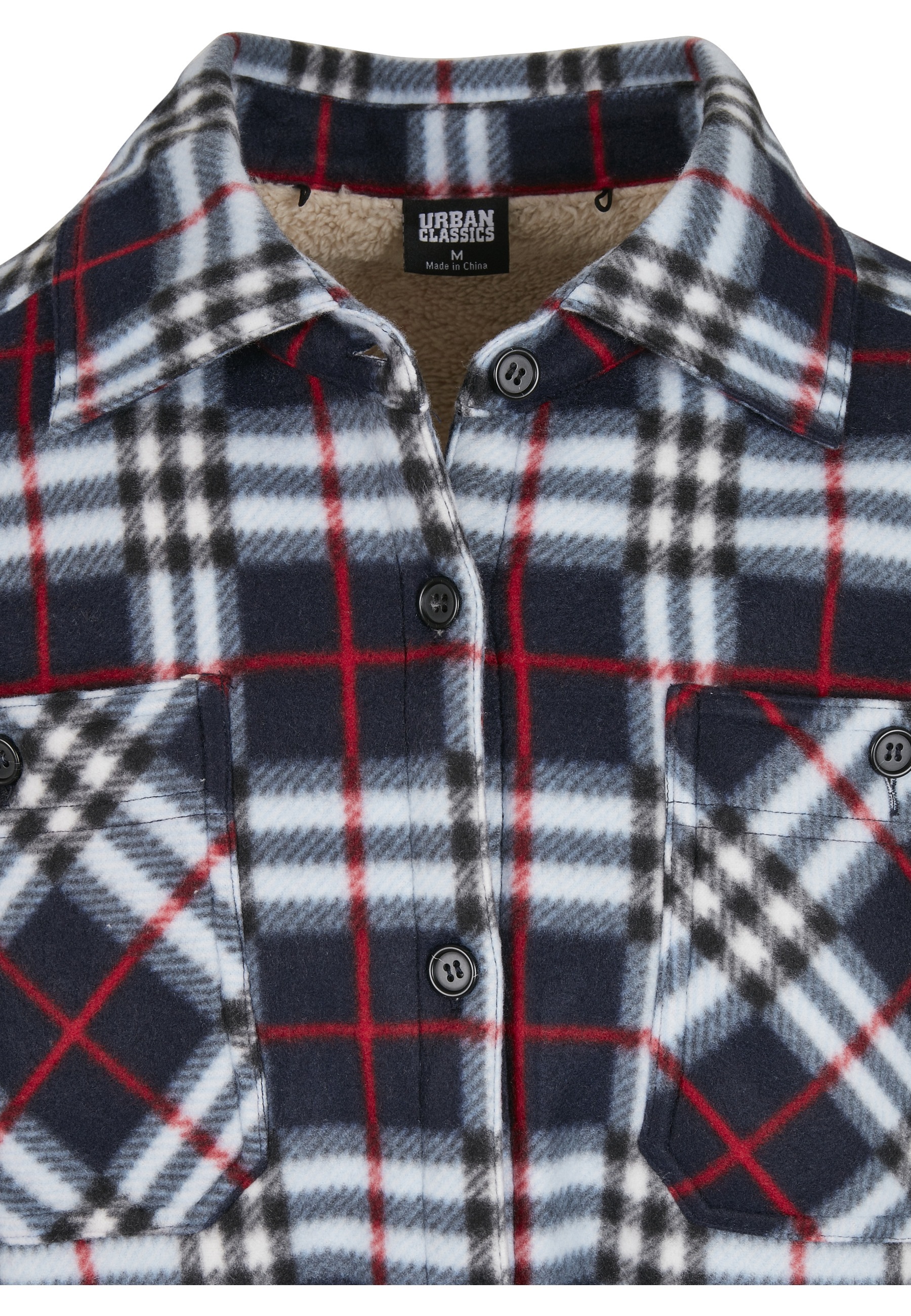 URBAN CLASSICS Allwetterjacke »Urban Classics Herren Hooded Polar Fleece Overshirt« 1 Stk. tlg. mit Kapuze