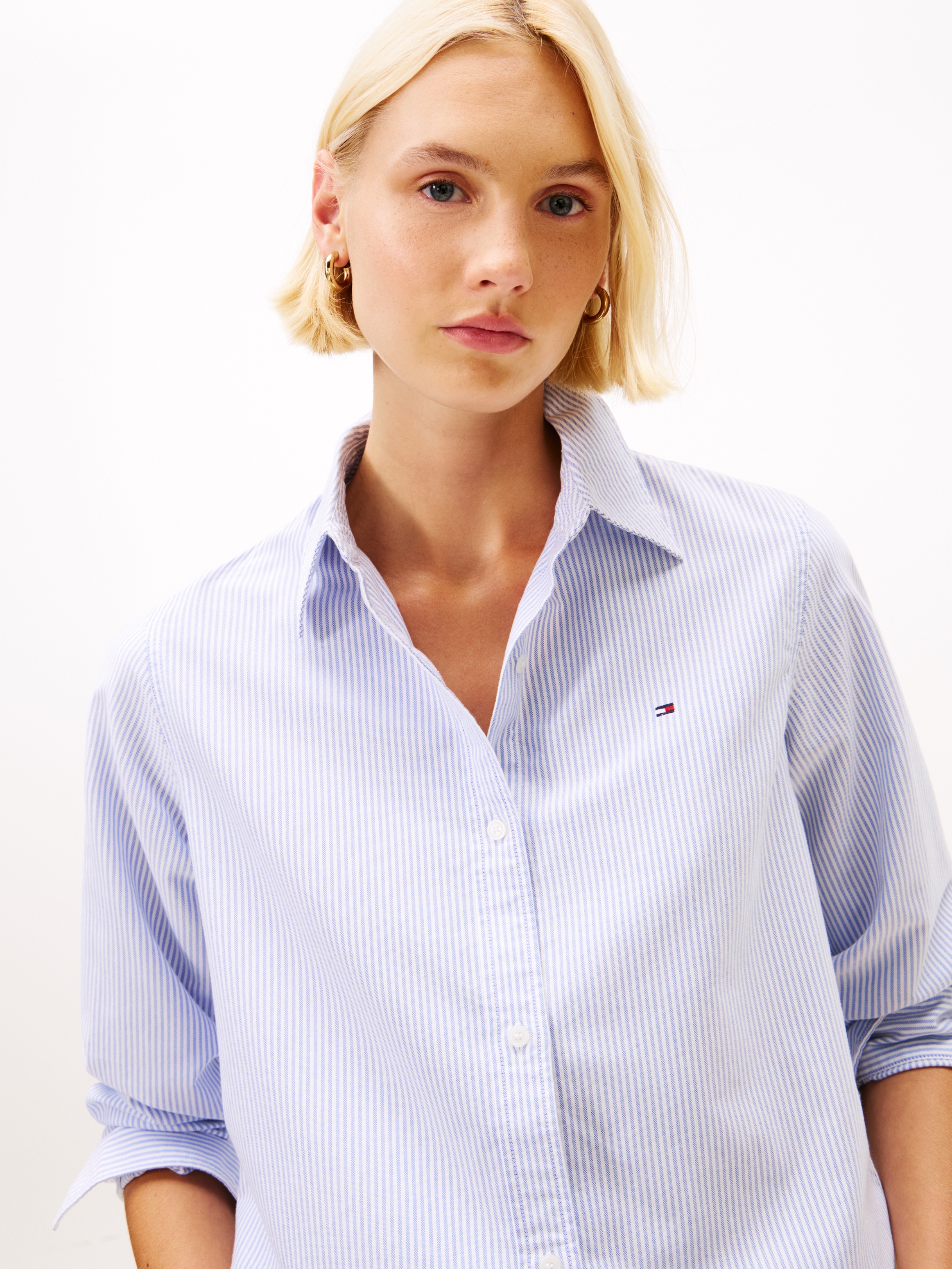 Tommy Hilfiger Hemdbluse "OXFORD RELAXED FIT SHIRT mit Hemdblusenkragen und günstig online kaufen