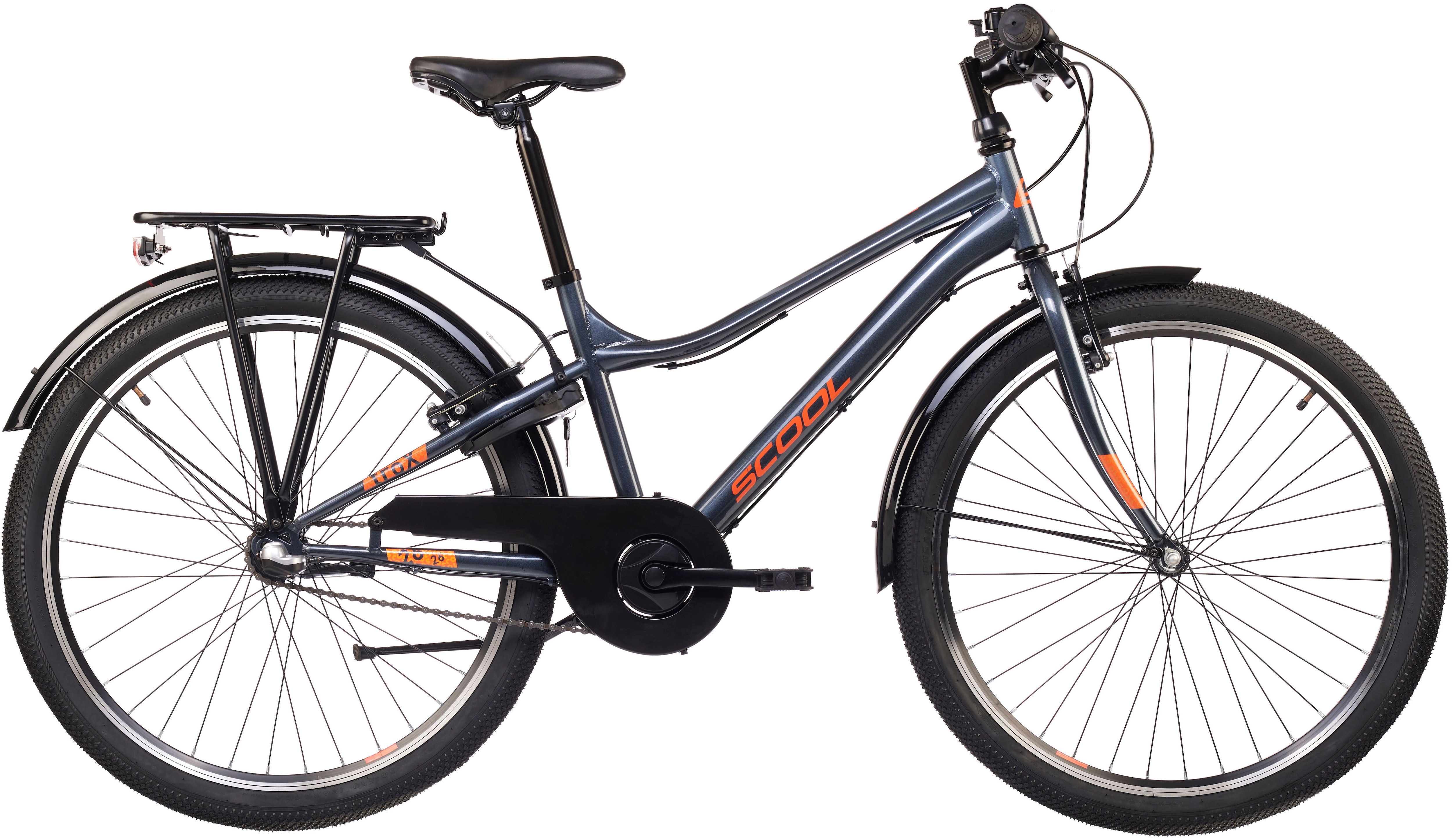 S’COOL Jugendfahrrad "SCOOL troX" 3 Gang Shimano Nabenschaltung 26 Zoll, Jugendliche, mit Gepäckträger und Schutzblech