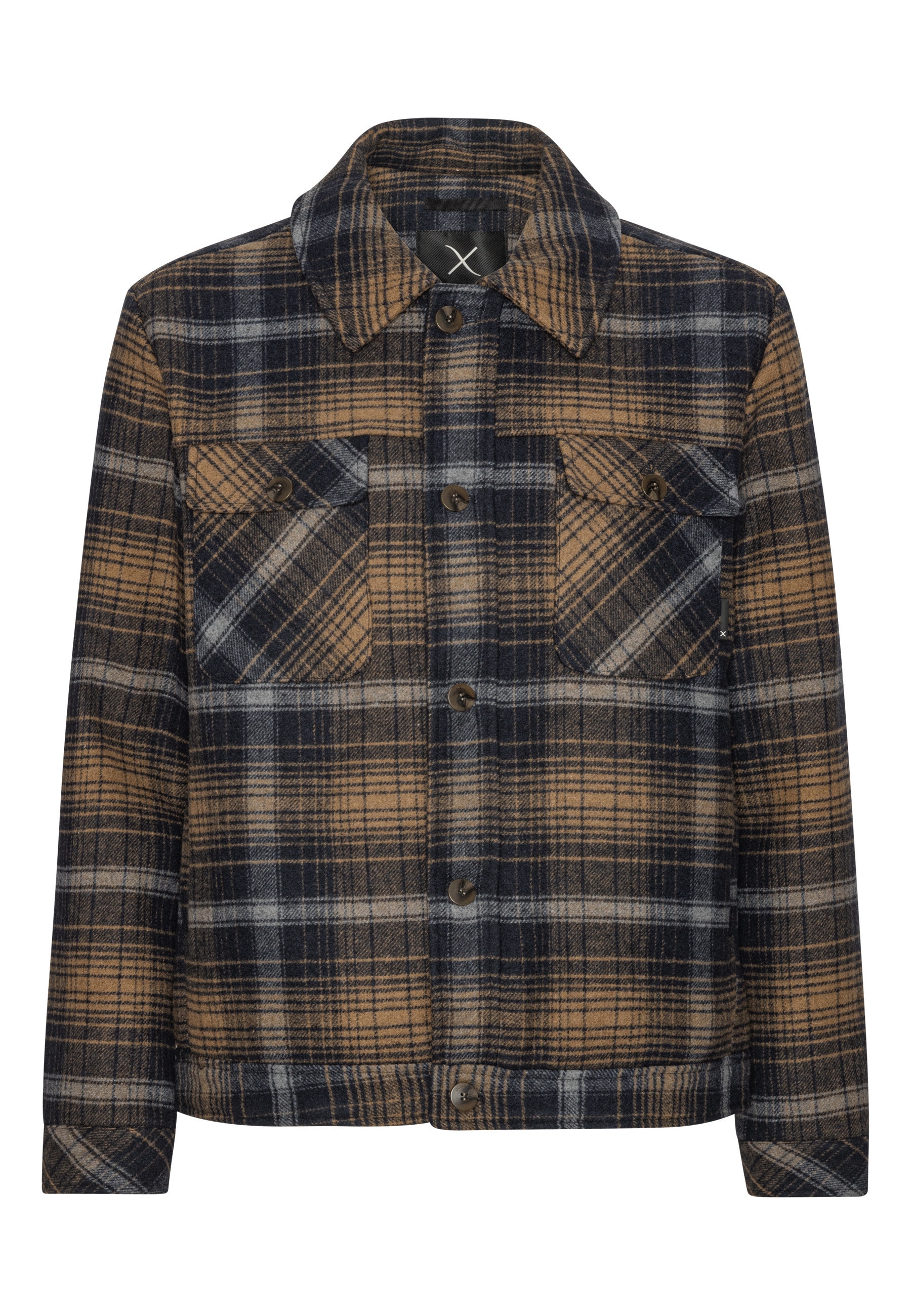 Clean Cut Copenhagen Allwetterjacke "Clean Cut Copenhagen Luke Check Wool Jacket" 1 Stk. tlg. ohne Kapuze