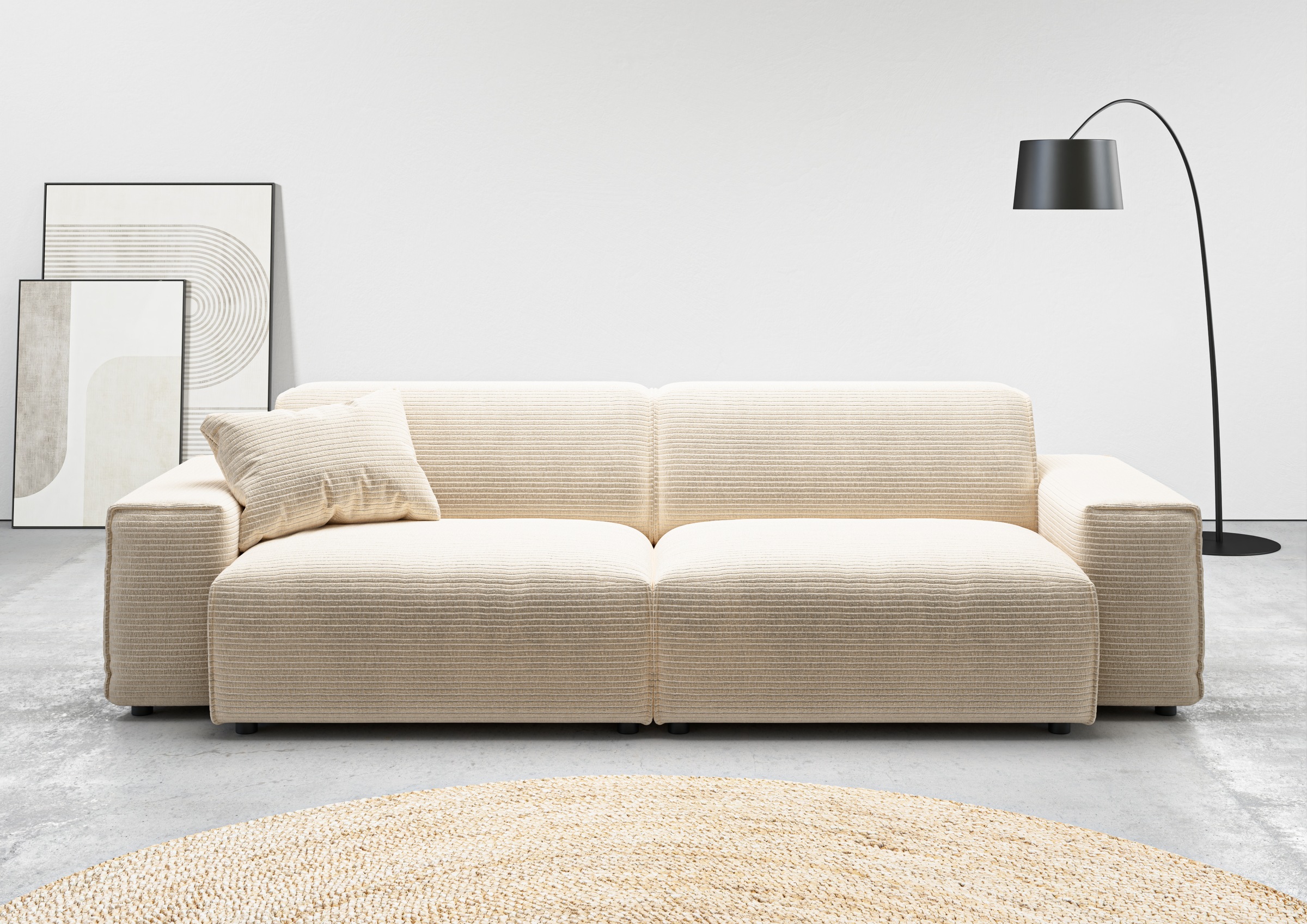 andas Big-Sofa »Glimminge  auch in Breitcord, Feincord + Easy care-Bezug,«, besondere Kedernähte Zierkissen