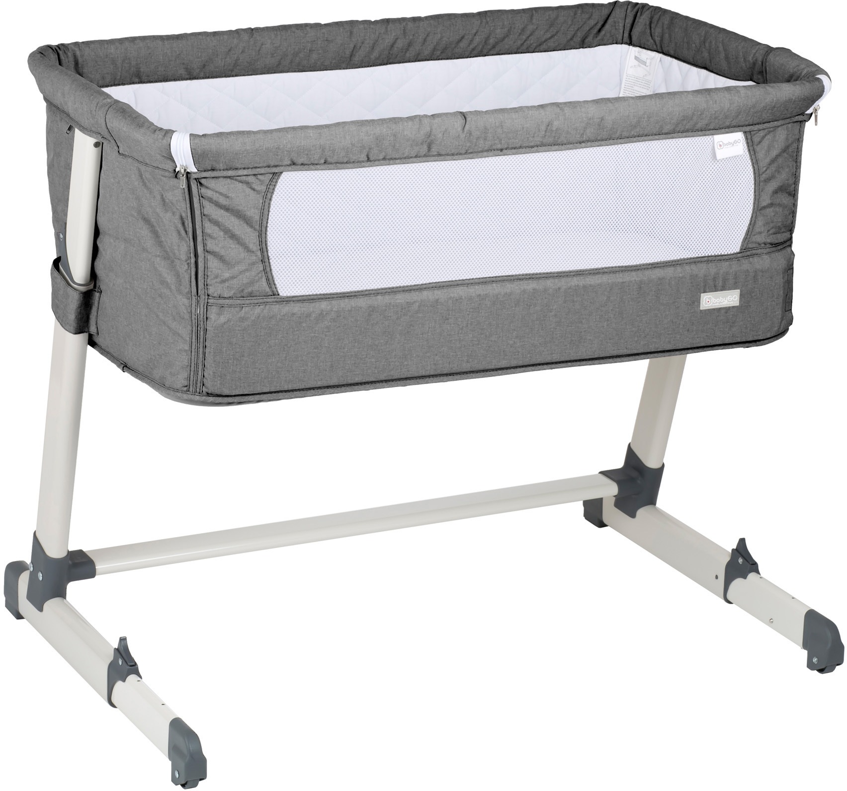 BabyGo Beistellbett »Together grey« faltbar