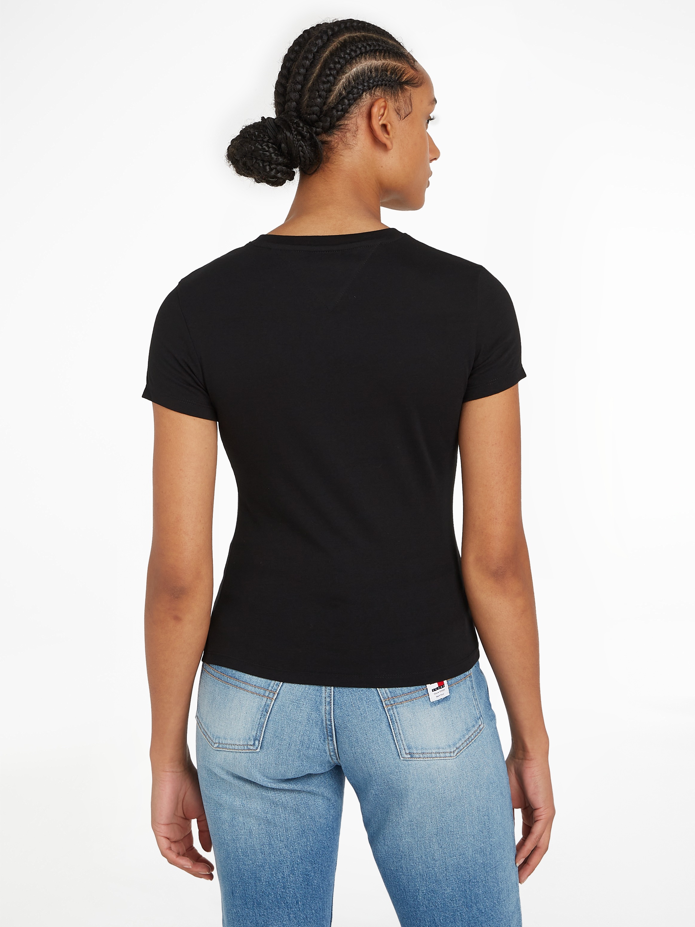 Tommy Jeans Rundhalsshirt "TJW SLIM ESSENTIAL LOGO 1 SS EXT", mit Tommy Jea günstig online kaufen