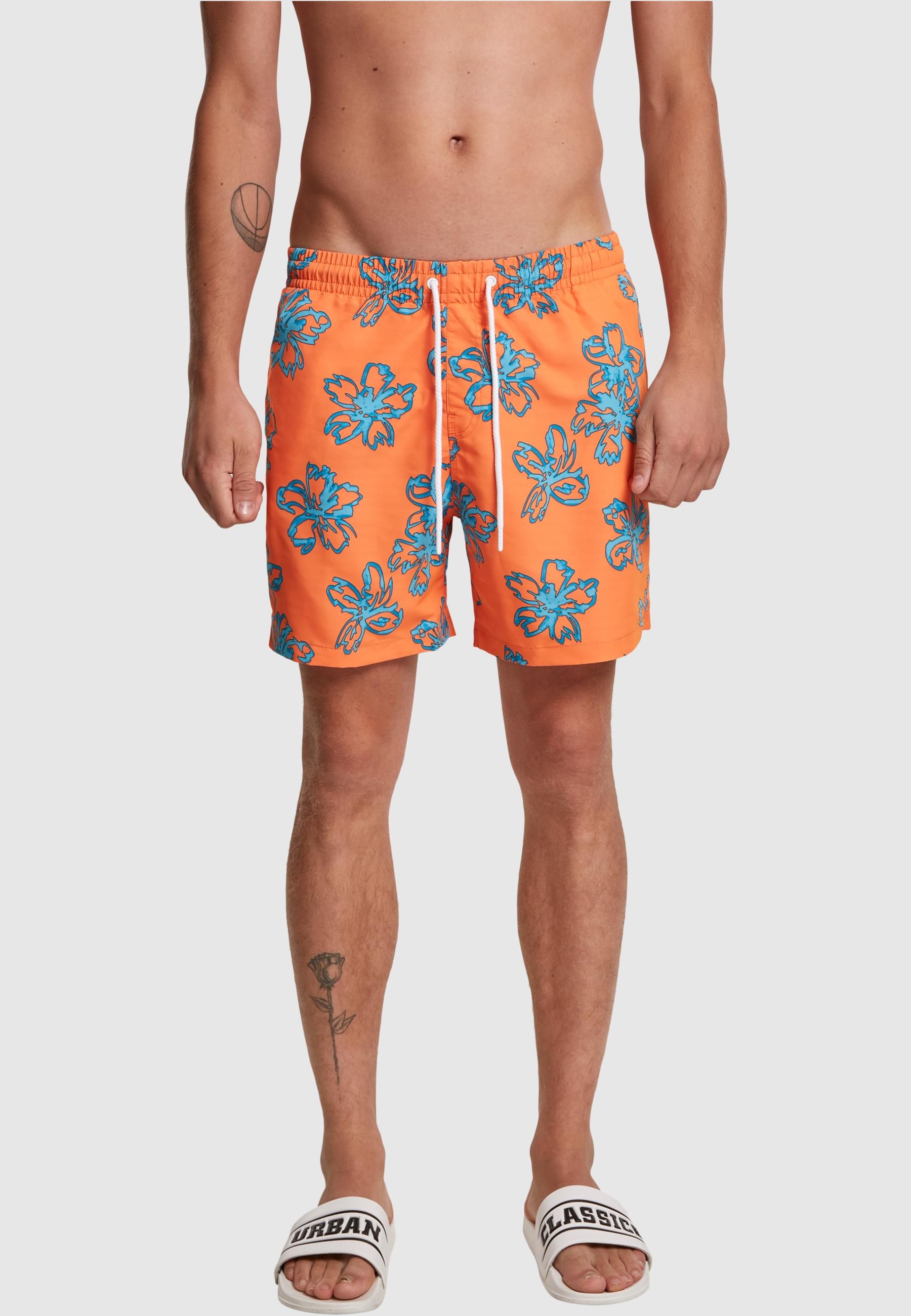 URBAN CLASSICS Badeshorts »Urban Classics Herren Floral Swim Shorts«