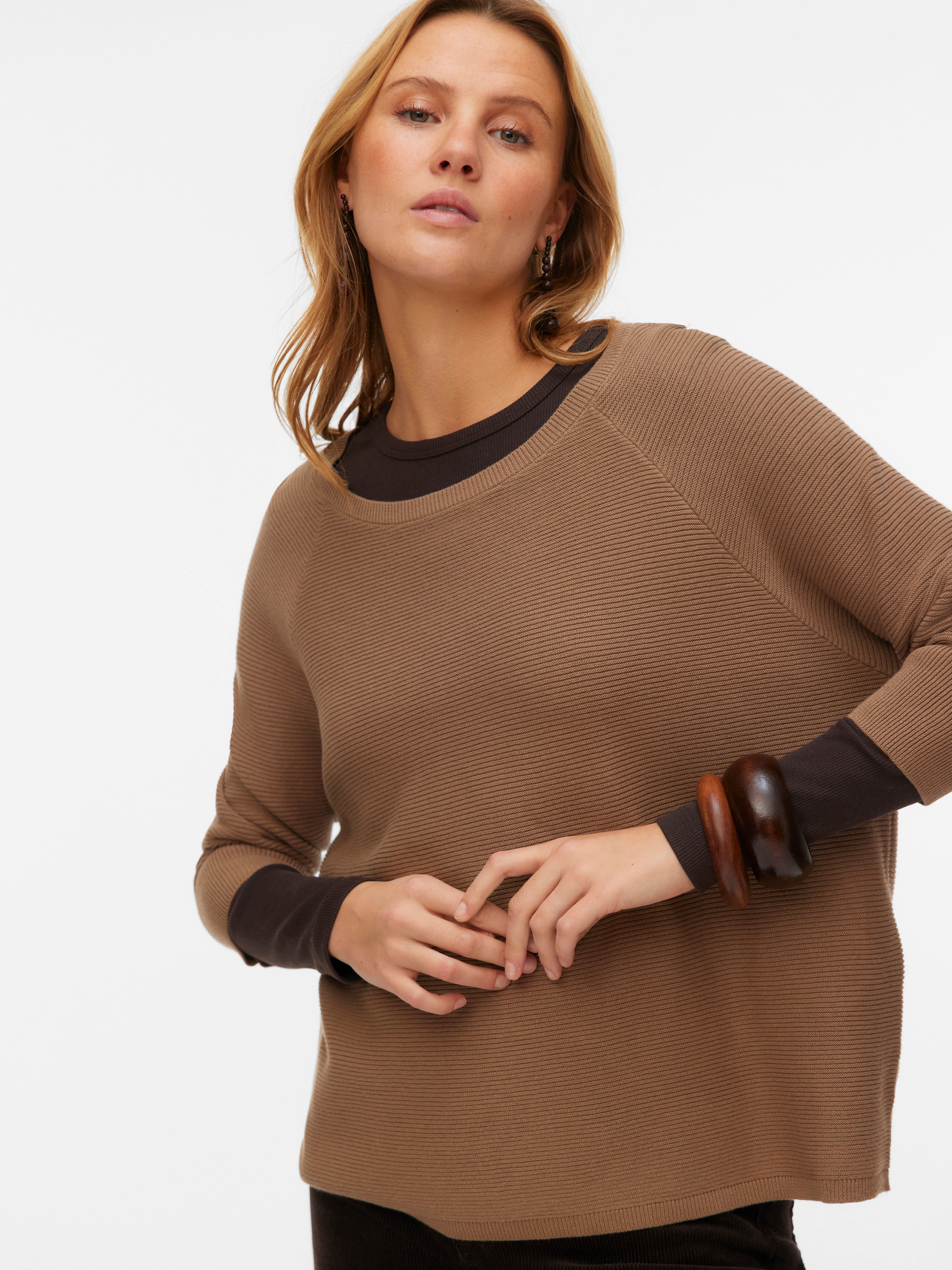 Vero Moda Pull New Nora 3/4 Boatneck Caribou S Femme