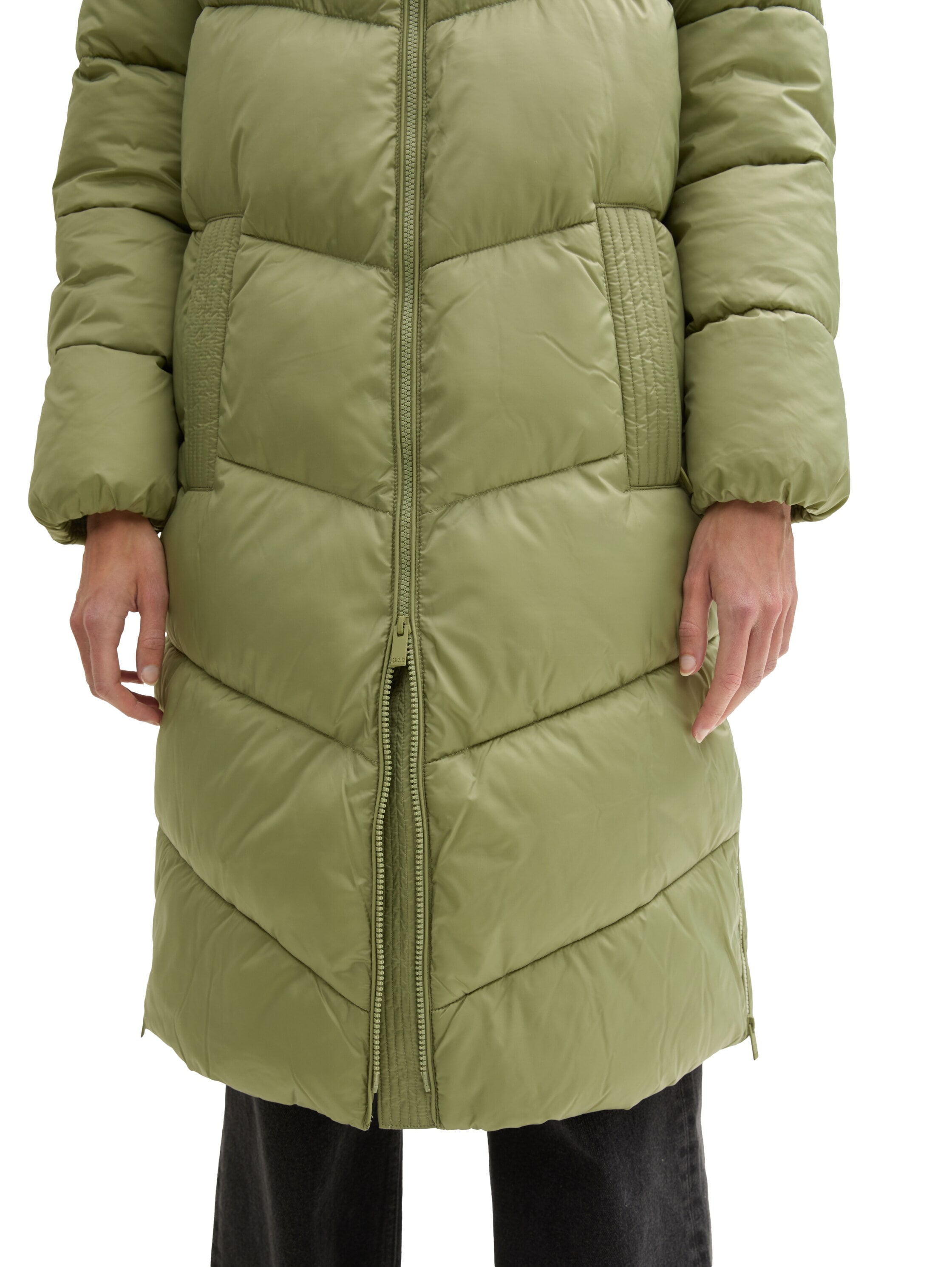 TOM TAILOR Denim Steppmantel, mit Kapuze